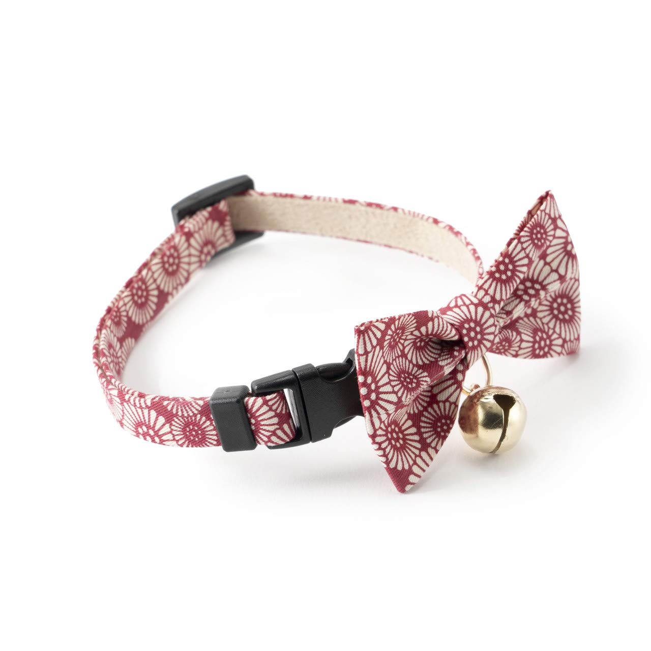 Necoichi Kiku Ribbon Bow Tie Cat Collar (Red)