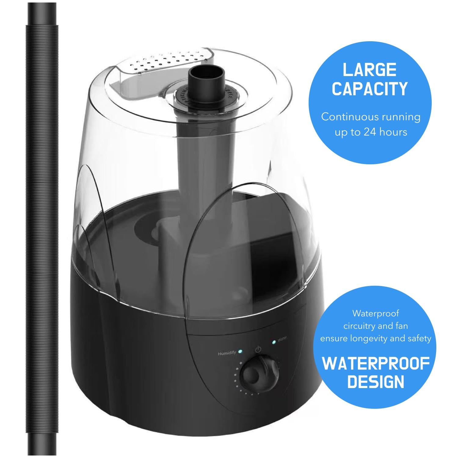 Reptile Fogger, Terrarium Humidifier, Plant Humidifier, Fog Machine Mister For Reptiles And Plants Vivarium, 3.5L Large Capacity