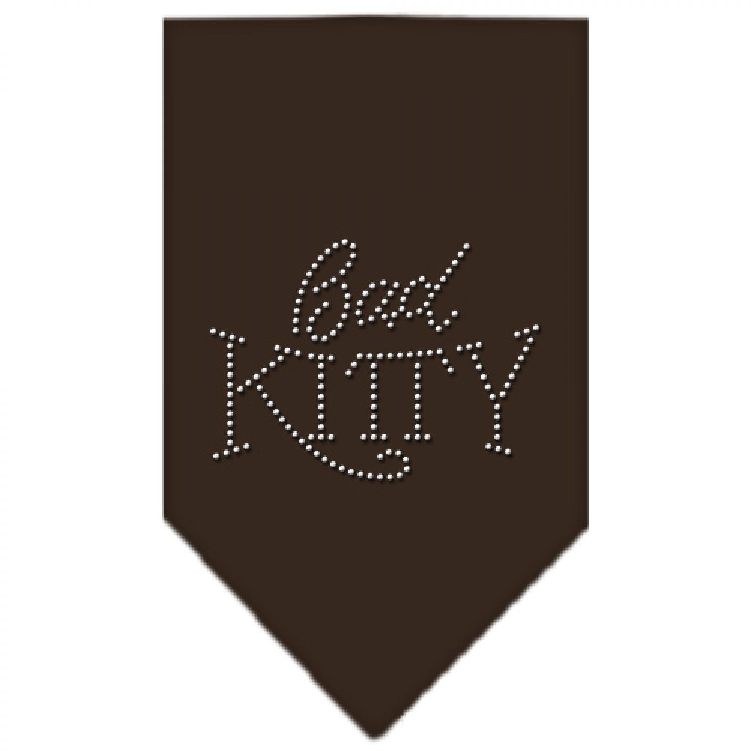 Mirage Pet Products Bad Kitty Rhinestone Bandana, Small, Cocoa