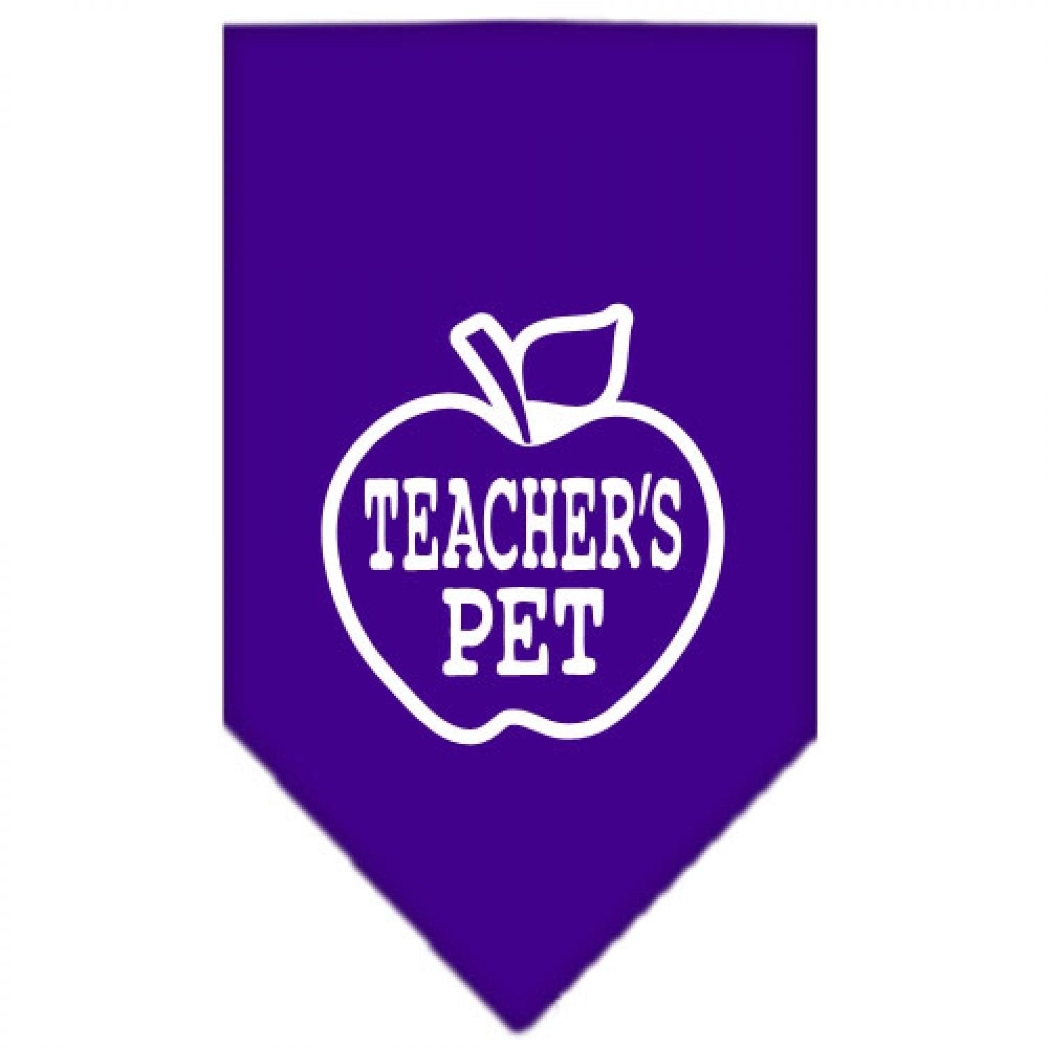 Mirage Pet Products Teachers Pet Screen Print Bandana, Large, Purple
