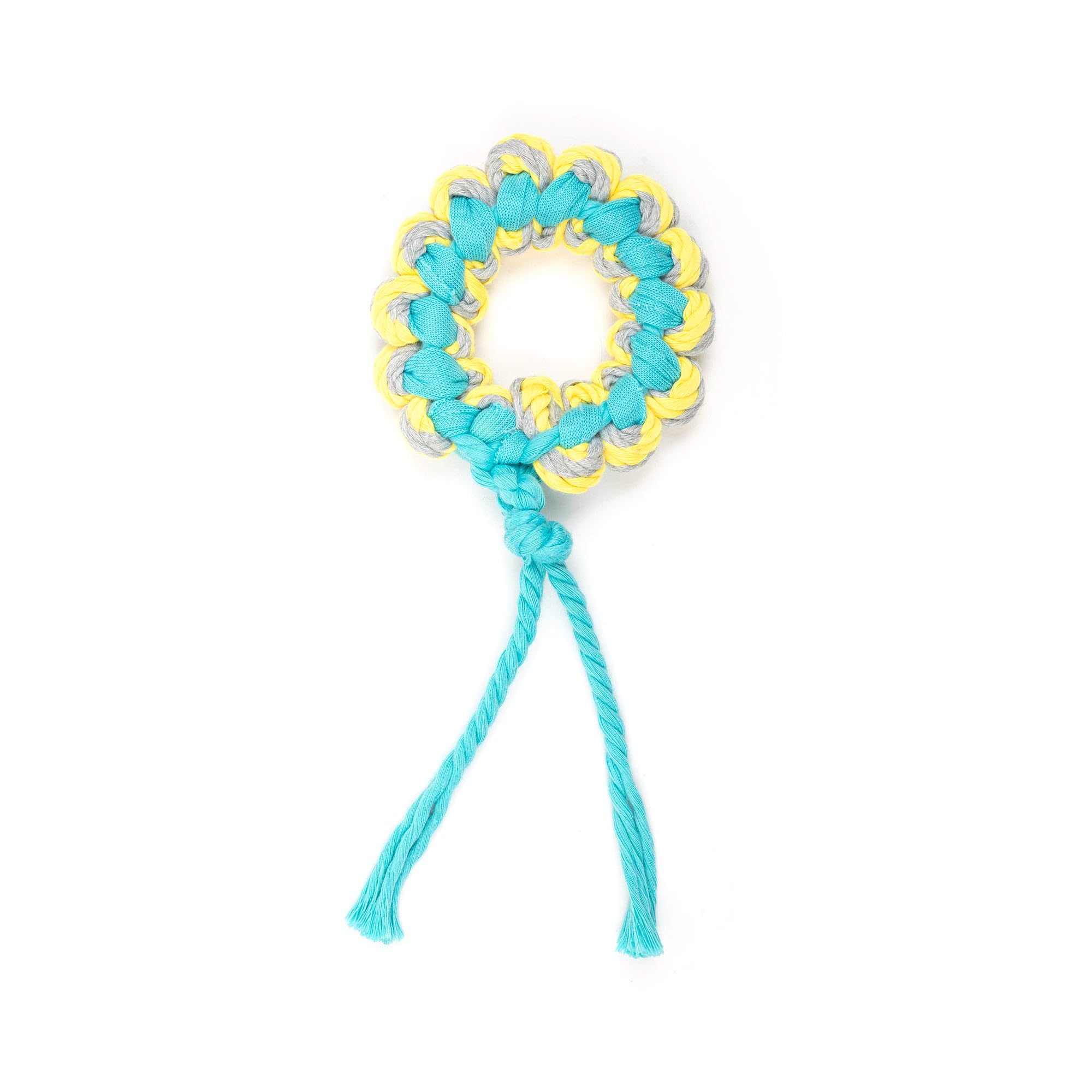 Heads Up For Tails Huft Chewsies Ring Rope Dog Toy  Multicolor