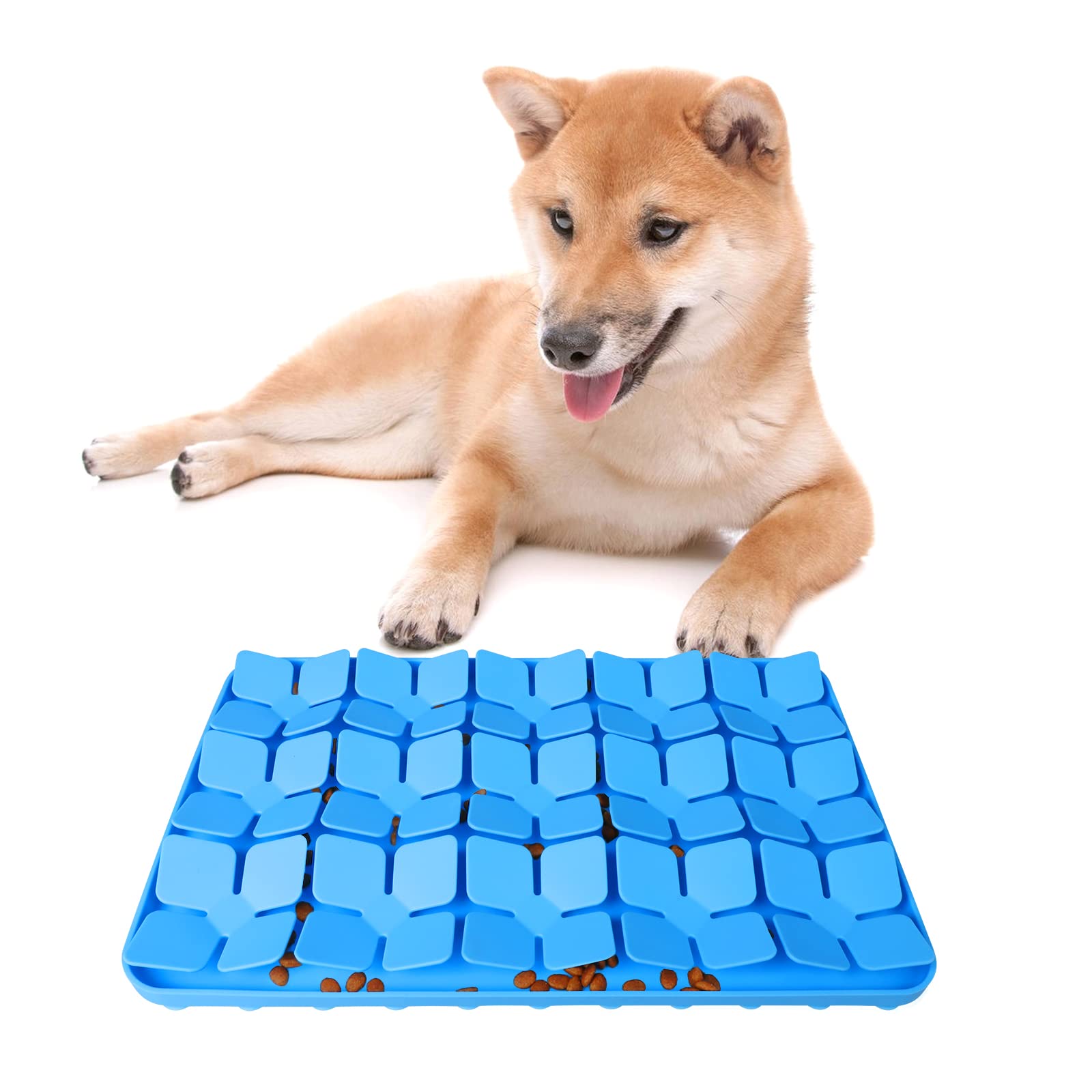 MOOGROU Snuffle Mat for Dogs,Premium Silicone Dog Food Mat 8x13   Interactive Feed Game for Boredom,Encourages Natural Foraging 