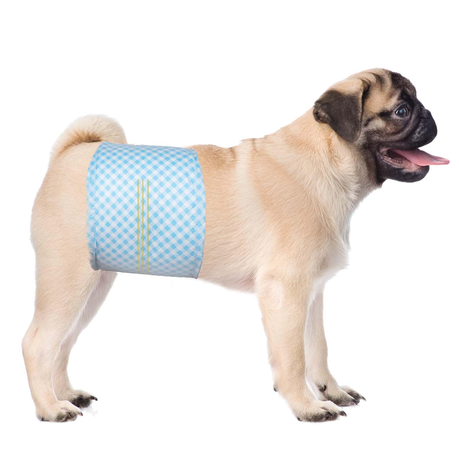 Disposable Belly Bands For Male Dogs,Puppy Diapers Male With Wetness Indicator, Super Absorbent Soft Male Dog Diapers (M, 40)