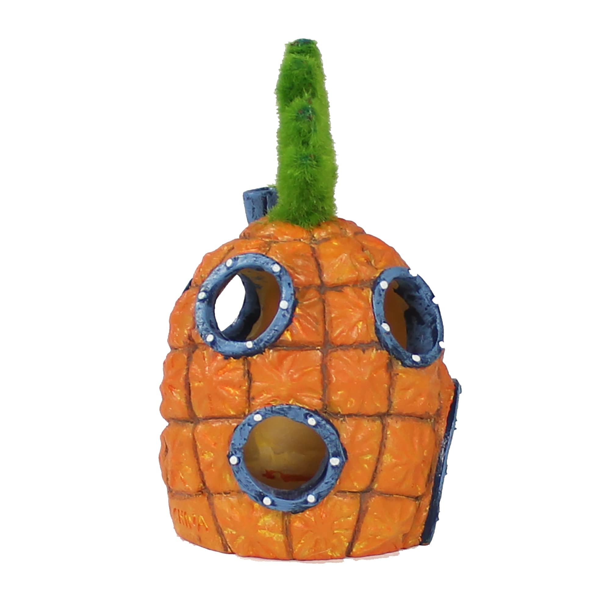 Penn-Plax Spongebob Squarepants Aqua-Flora Living Aquarium Decoration With Embedded Glosso Plant Seeds – Spongebob’S Pineapple House