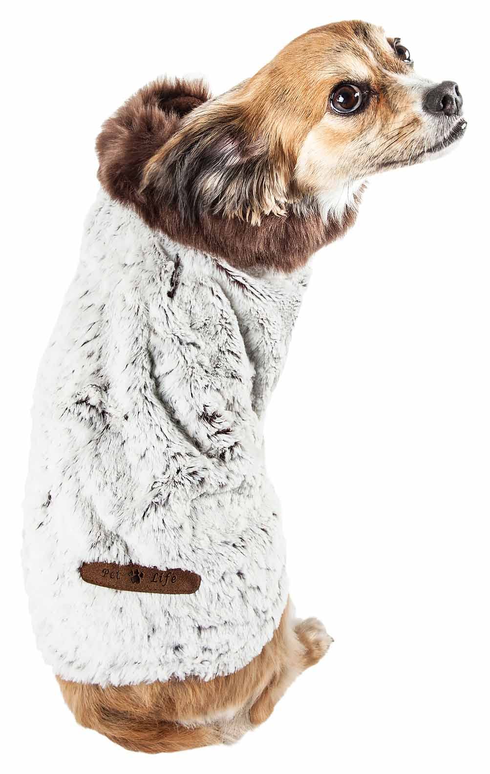 Pet Life Luxe 'Purrlage' Pelage Designer Fur Dog Coat Jacket(D0102H7LUQV.)