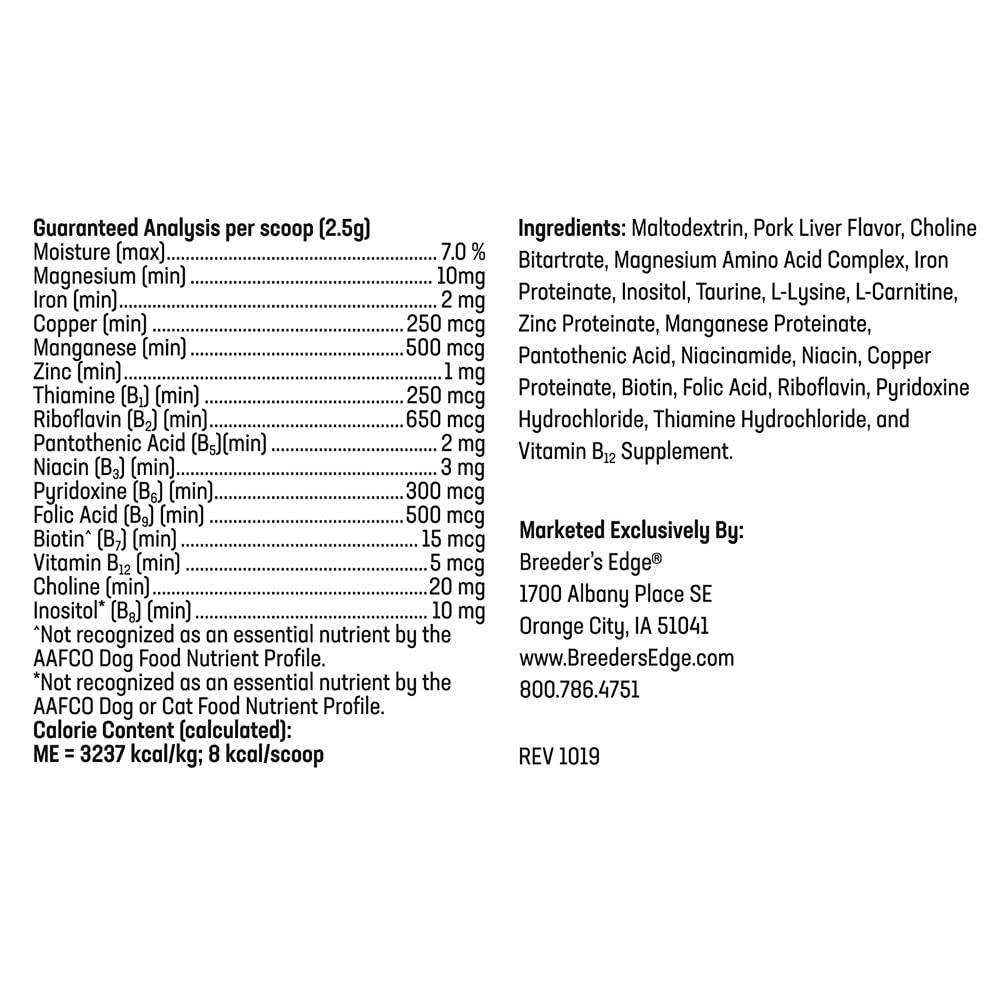 Revival Animal Health Breeder's Edge B Strong Powder - B-Complex Vitamins, 300 gm