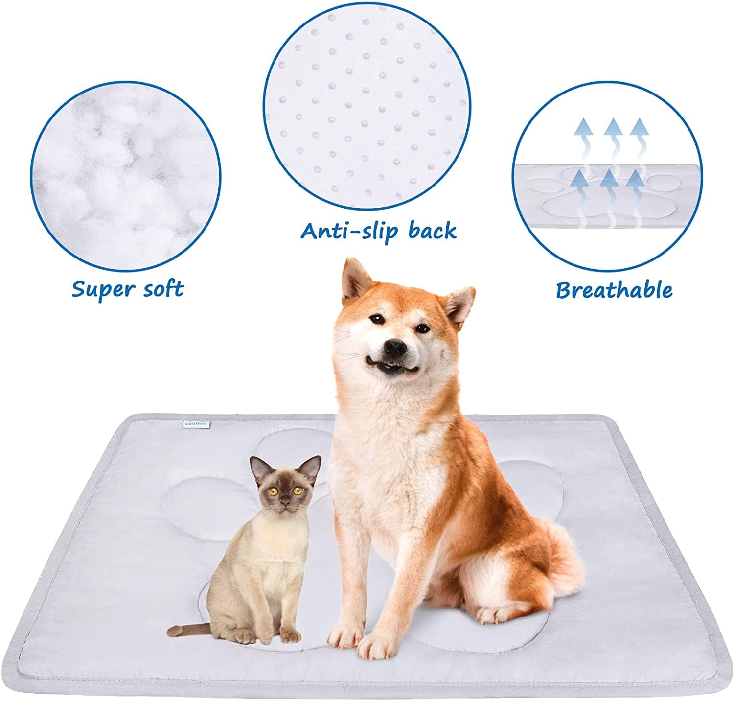 Dog Crate Pad(30''X 48''), Crate Mat With Anti-Slip Bottom, Dog Mats For Sleeping, Breathable Kennel Pad, Dark Colored To Hide S
