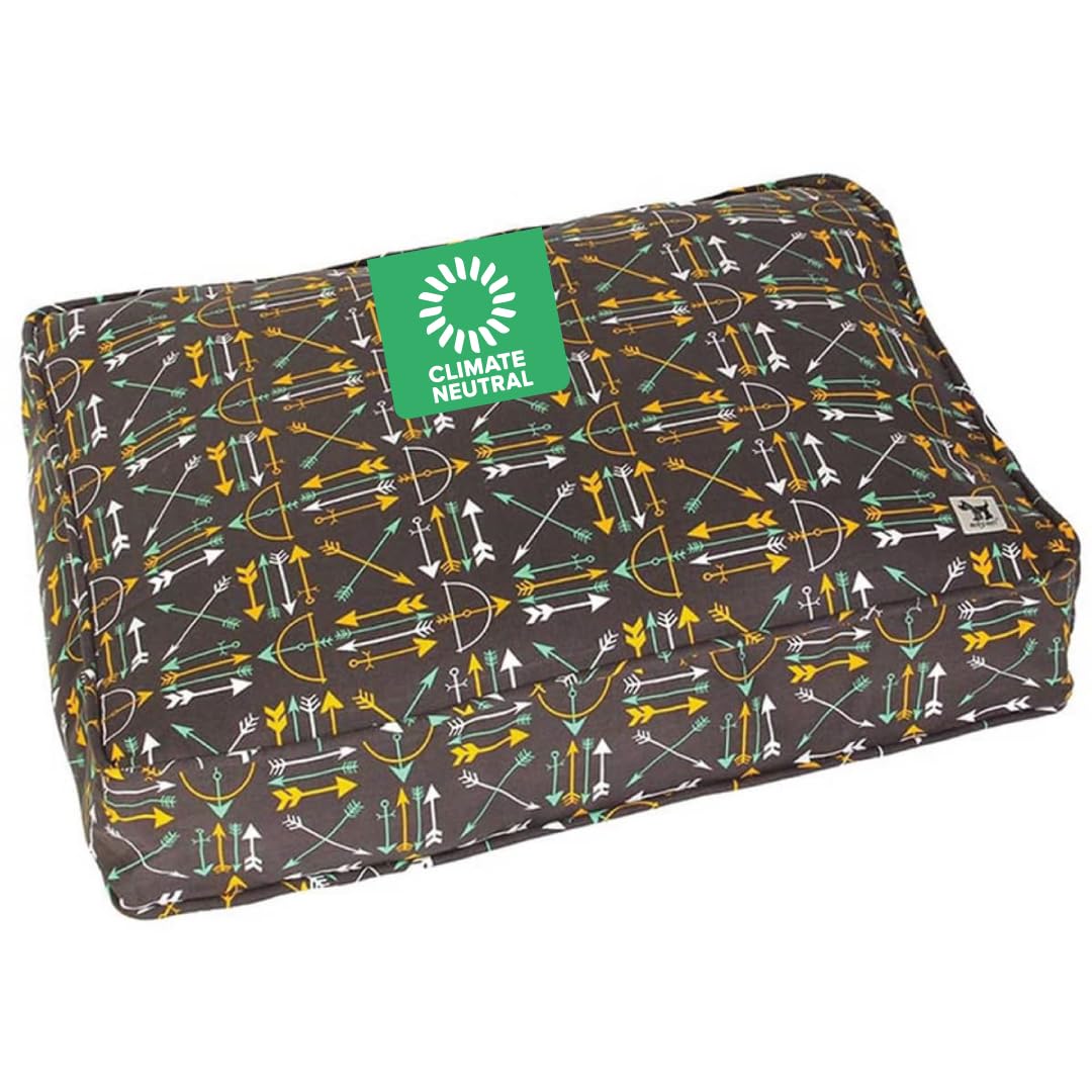 Molly Mutt Medium To Large Dog Bed Cover - Lions Roar Print - Measures 27   X36   X5 - 100% Cotton - Durable - Breathable - Sust