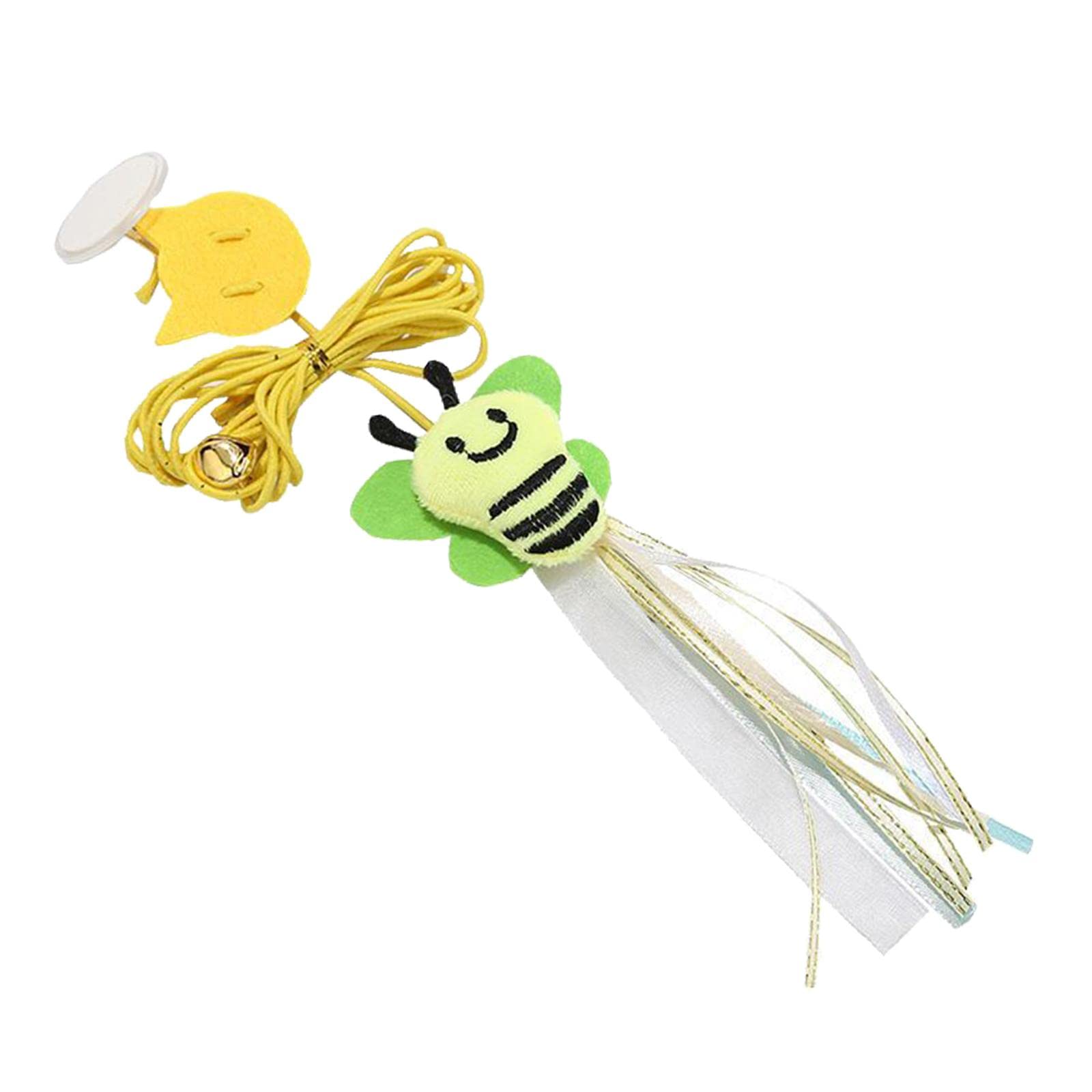 Ecomistiq Pet Cat Teaser Toy For Indoor Cats Hanging Retractable Interactive Bee| Toys| Supplies |Pet