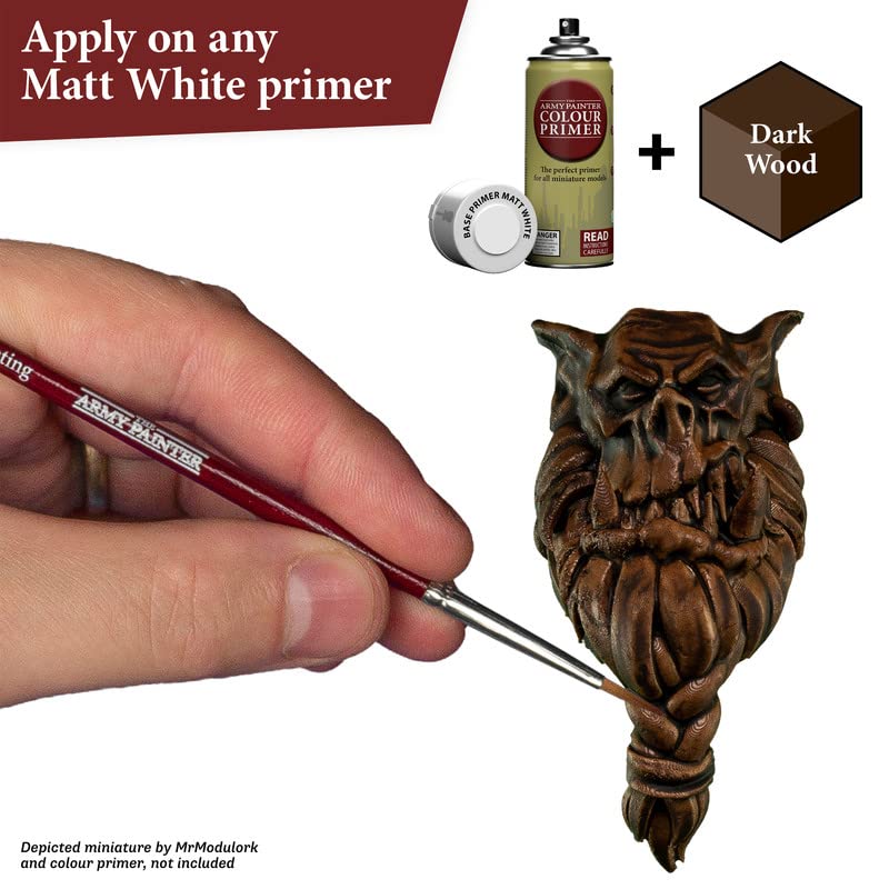 The Army Painter Dark Wood Speedpaint - Acrylic Non-Toxic Heavily Pigmented Water Based Paint For Tabletop Roleplaying, Boardgam