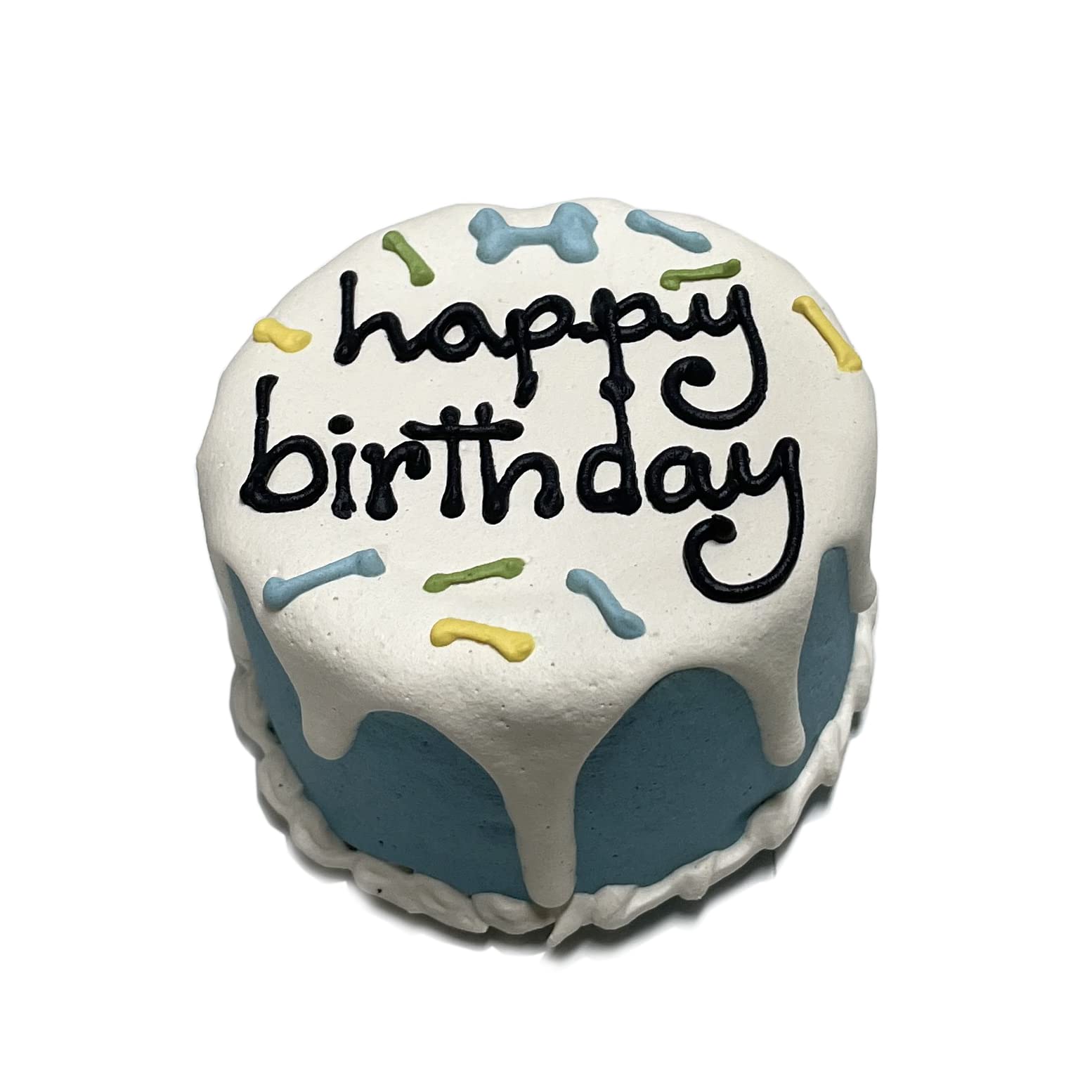 Bubba Rose Biscuit Company: White Dog Birthday Cake - Crunchy Biscuit Texture - Natural Gourmet Treat - 4.25 1 Count - Made in T