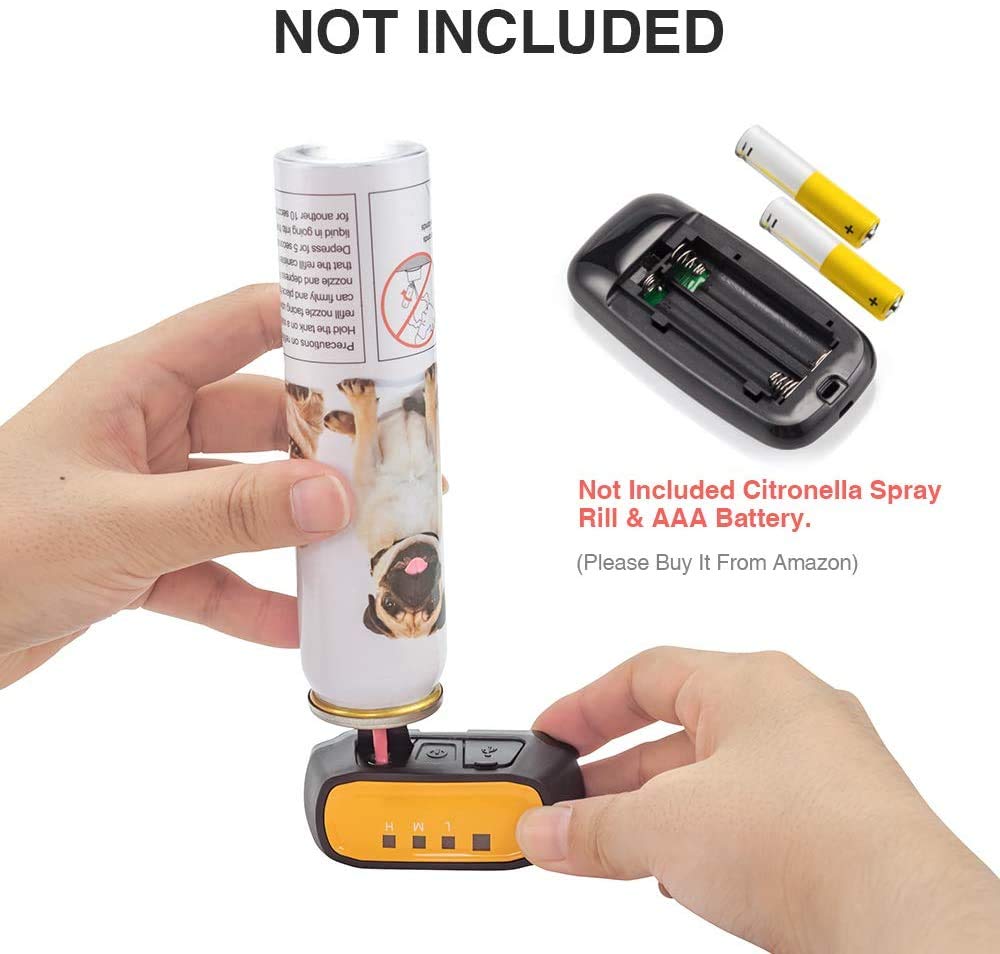 Citronella Dog Collar With Remote, Auto Citronella Bark Collar With Spray Beep Training Modes, Citronella Spray Collar With 3 Spray Levels Rechargeable Effective To Train 2 Dogs