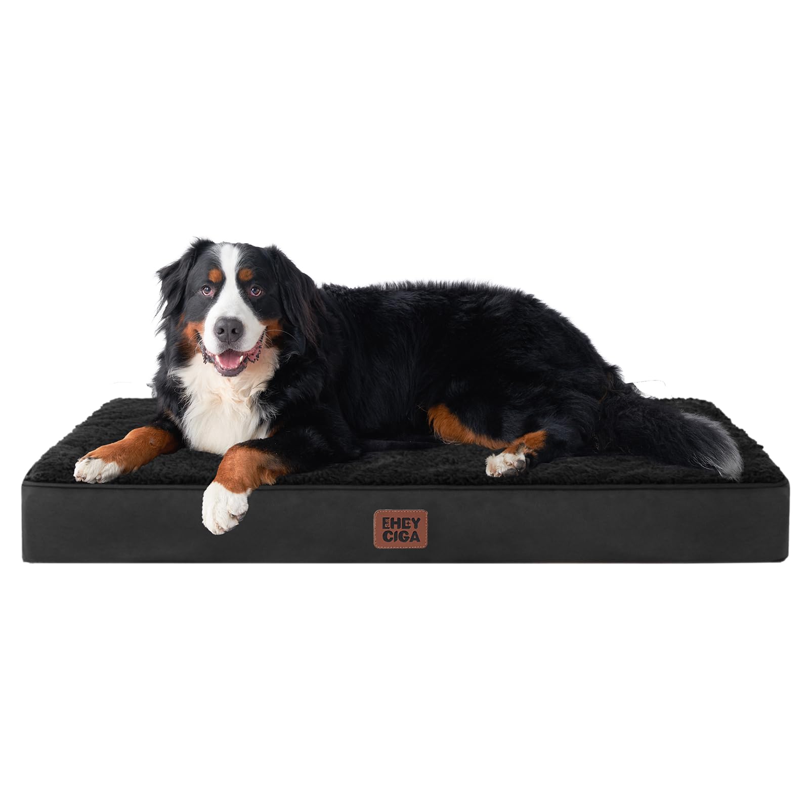 EHEYCIGA Orthopedic XXL Dog Beds for Jumbo Dogs with Removable Washable Cover,Black, 50x36