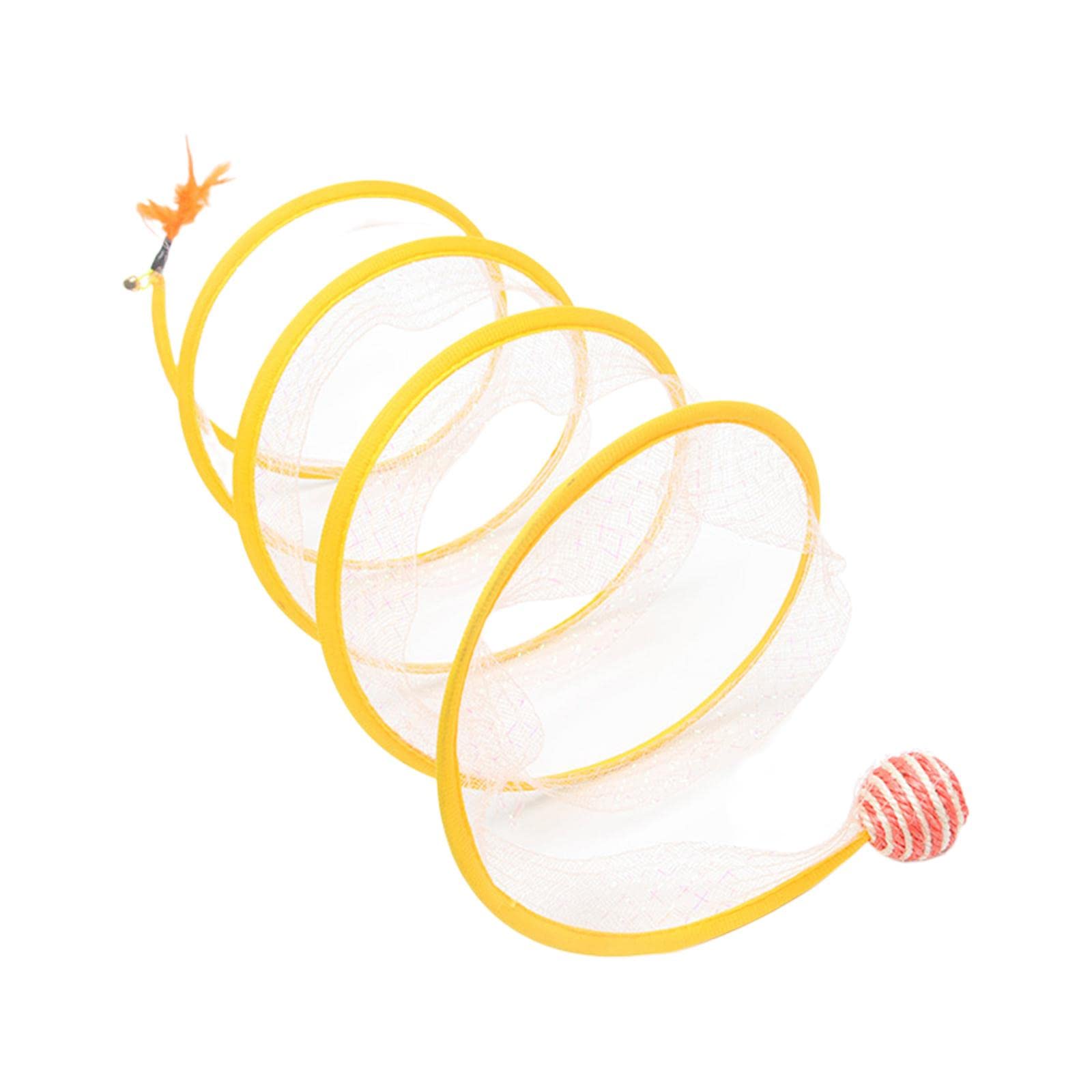 Ecomistiq Cat Tunnel Tube Foldable Tubes Spiral Runway For Ball| Toys| Supplies |Pet