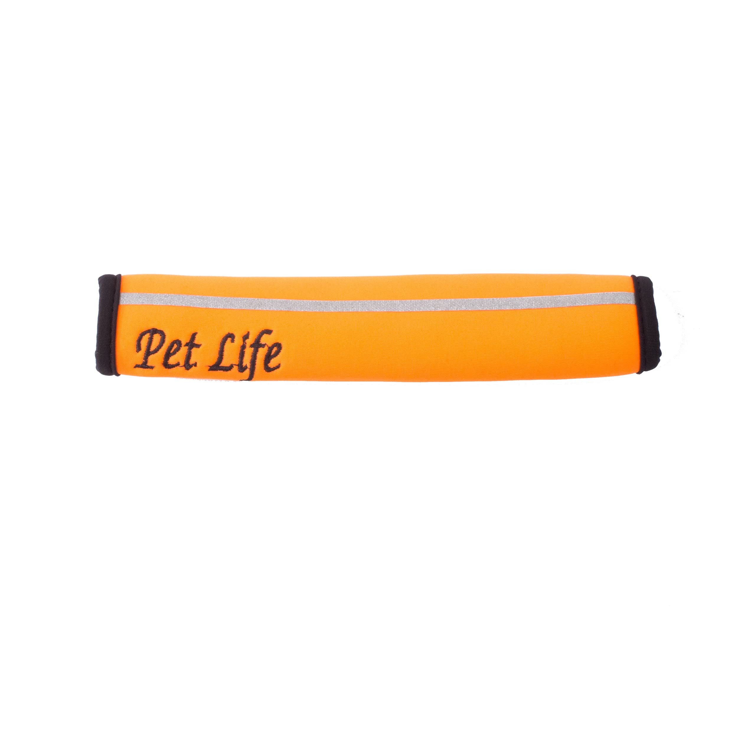 Pet Life Extreme Neoprene Reflective Dog Joint Sleeves - Large, Orange, Hook-and-Loop First Aid Bandages for Joint Support