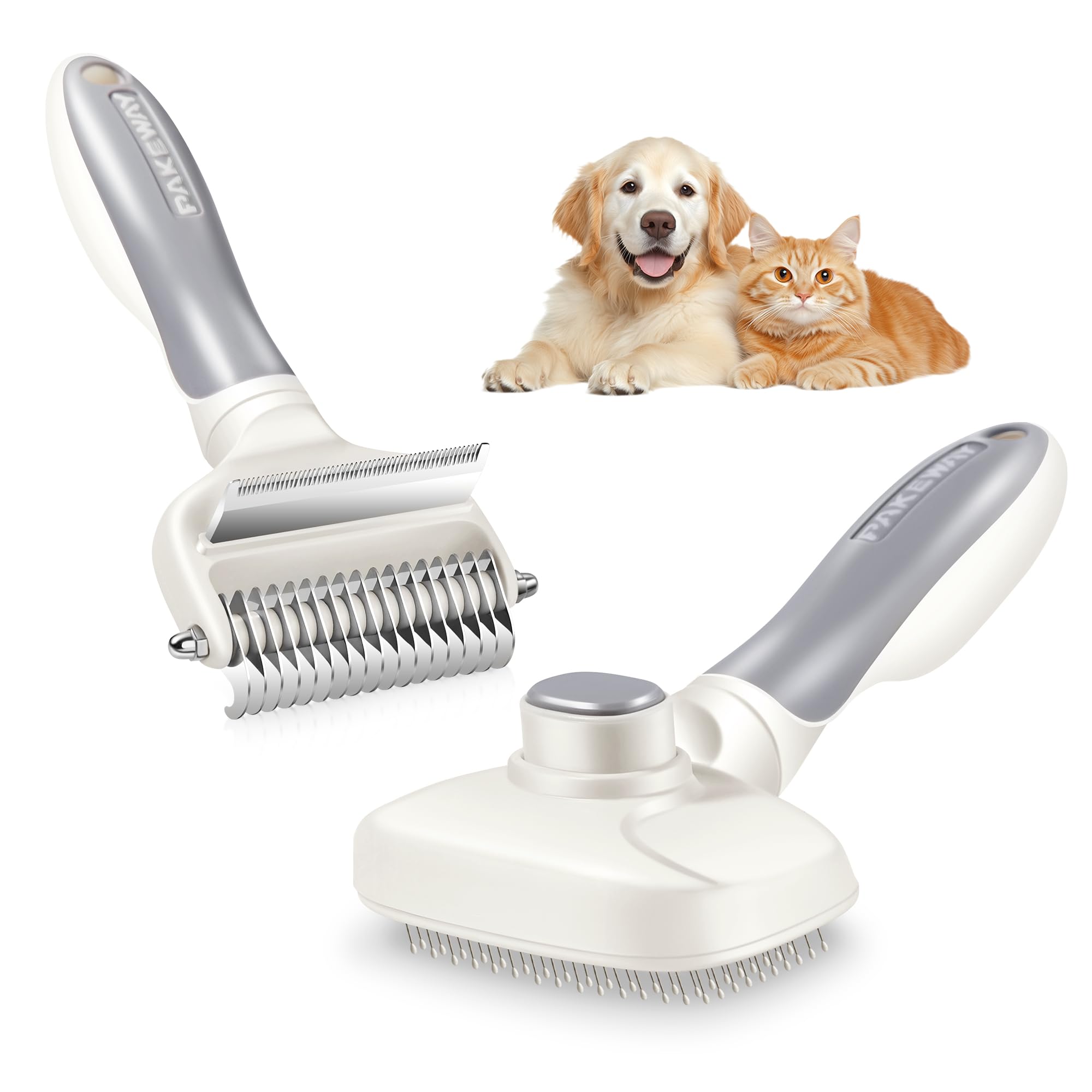 Potaroma 3 In 1 Dog Cat Grooming Brush, DoubleSided Deshedding  Dematting Undercoat Rake And Pin Brush For Long And Short Hair