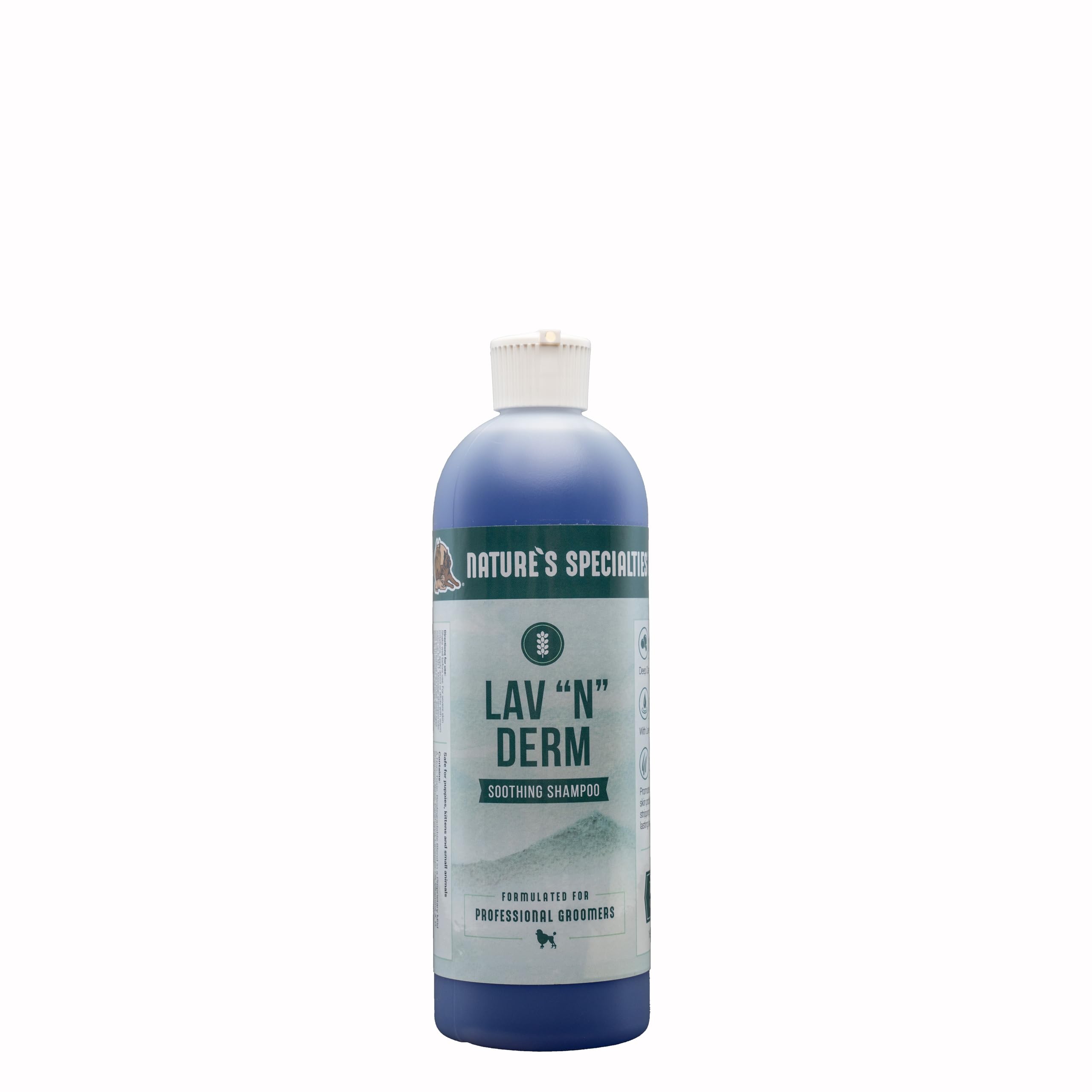Nature's Specialties Lav-N-Derm Ultra Concentrated Calming Antiseptic Dog Shampoo for Pets, Natural Choice for Professional Groo