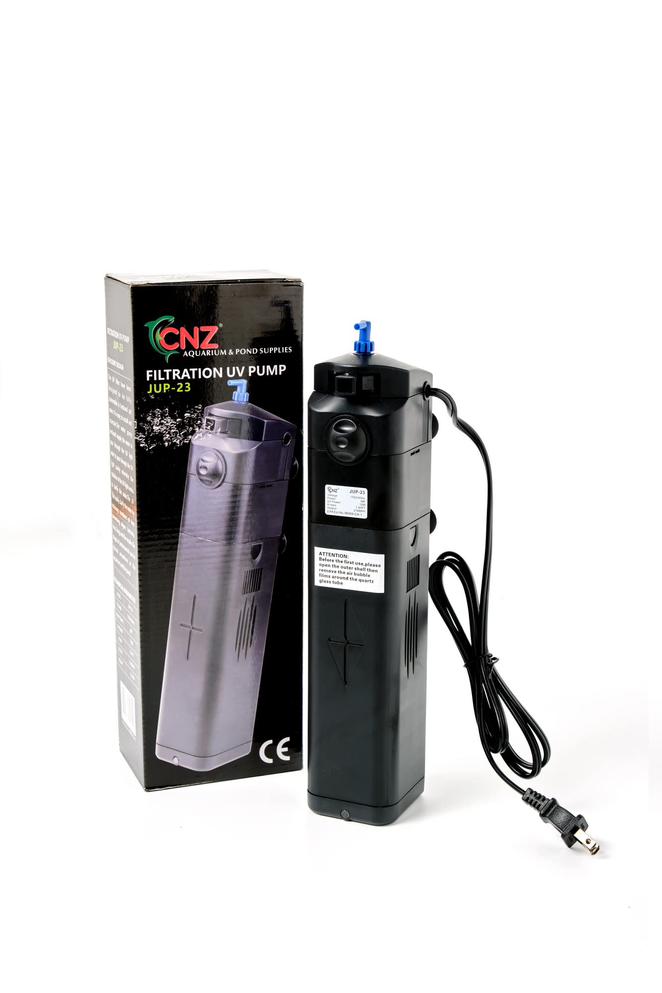 CNZ JUP-23 Submersible Power Head with 13W Sterilizer - Black