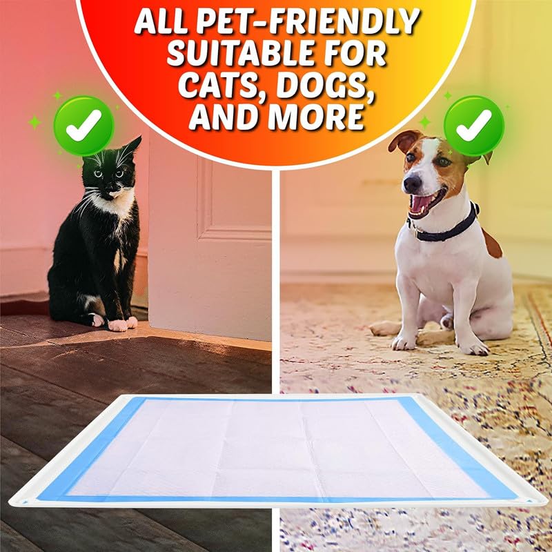 Skywin Tidyfriend Pee Pad Holder Tray 30 X 36 Inches, Silicone Dog Potty Tray, Easy To Clean No Spill Dog Potty Training Pad Hol