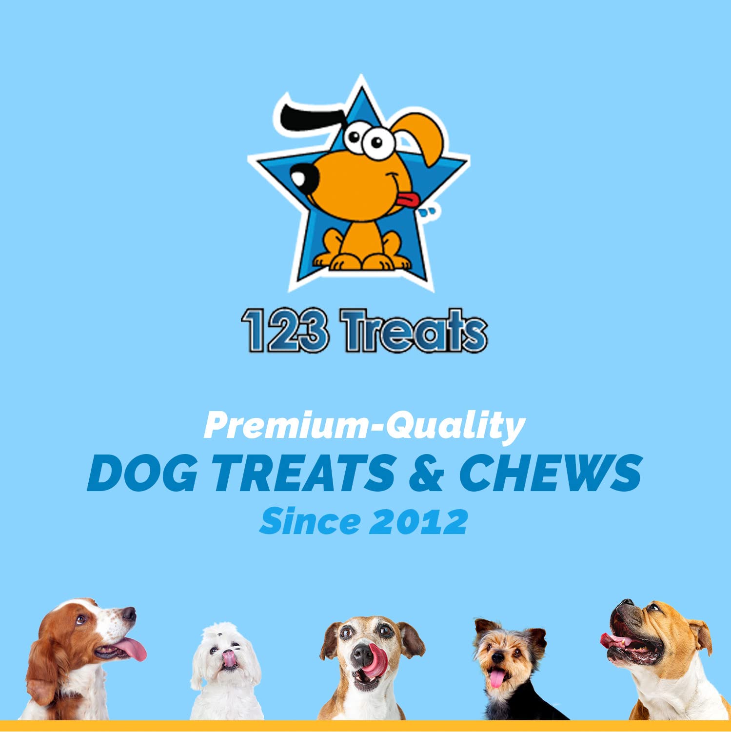 123 Treats Rawhide Chips, Premium Rawhide Dog Chews, Natural Grass Fed Livestock with No Hormones, Additives or Chemicals, Tasty