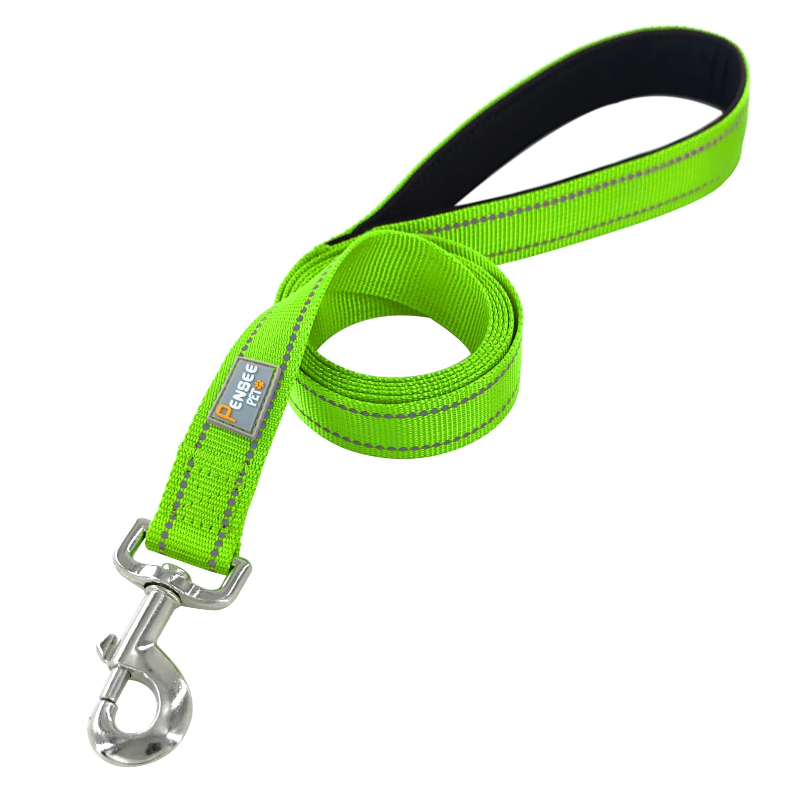 Penseepet Dog Leash 6 Ft Padded Handle Nylon Reflective Dogs Leashes For Small Dogs Puppy Green