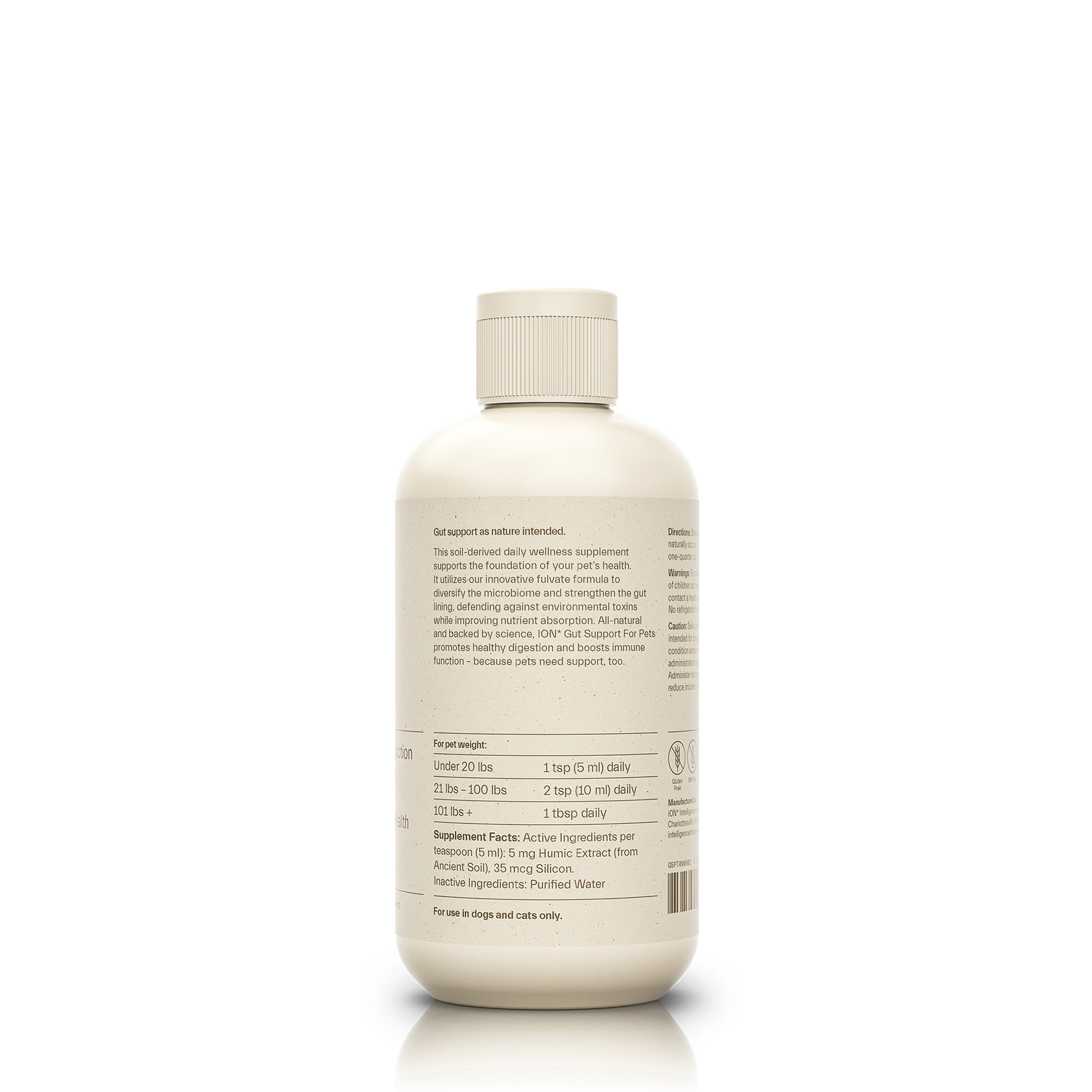 ION* Gut Support Liquid Probiotics for Dogs & Cats, 8 fl oz - Digestive Health & Skin Care for Pets
