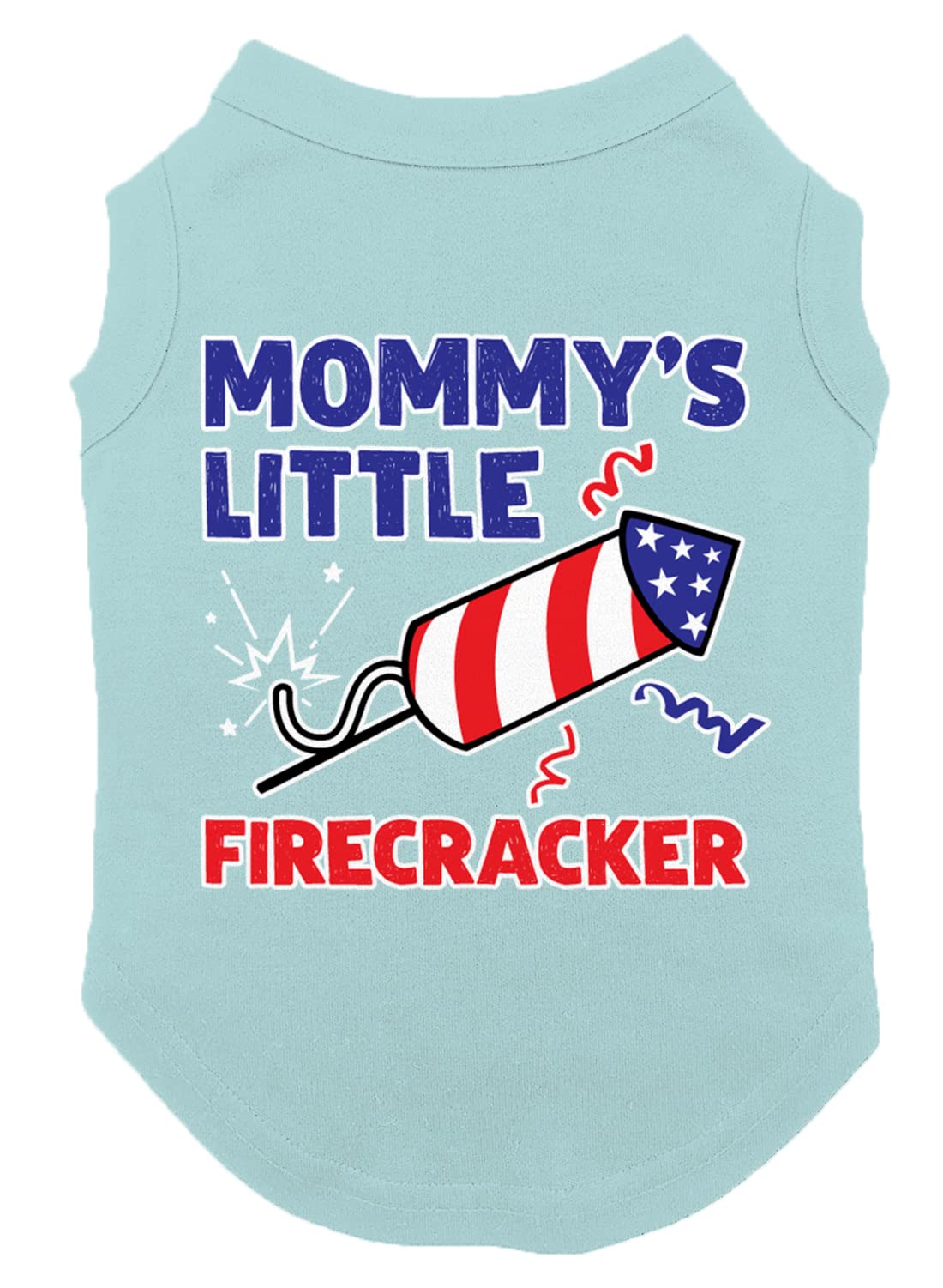 Mommy'S Little Firecracker - Usa Independence Day 4Th Of July Dog Shirt (Chill, Large)