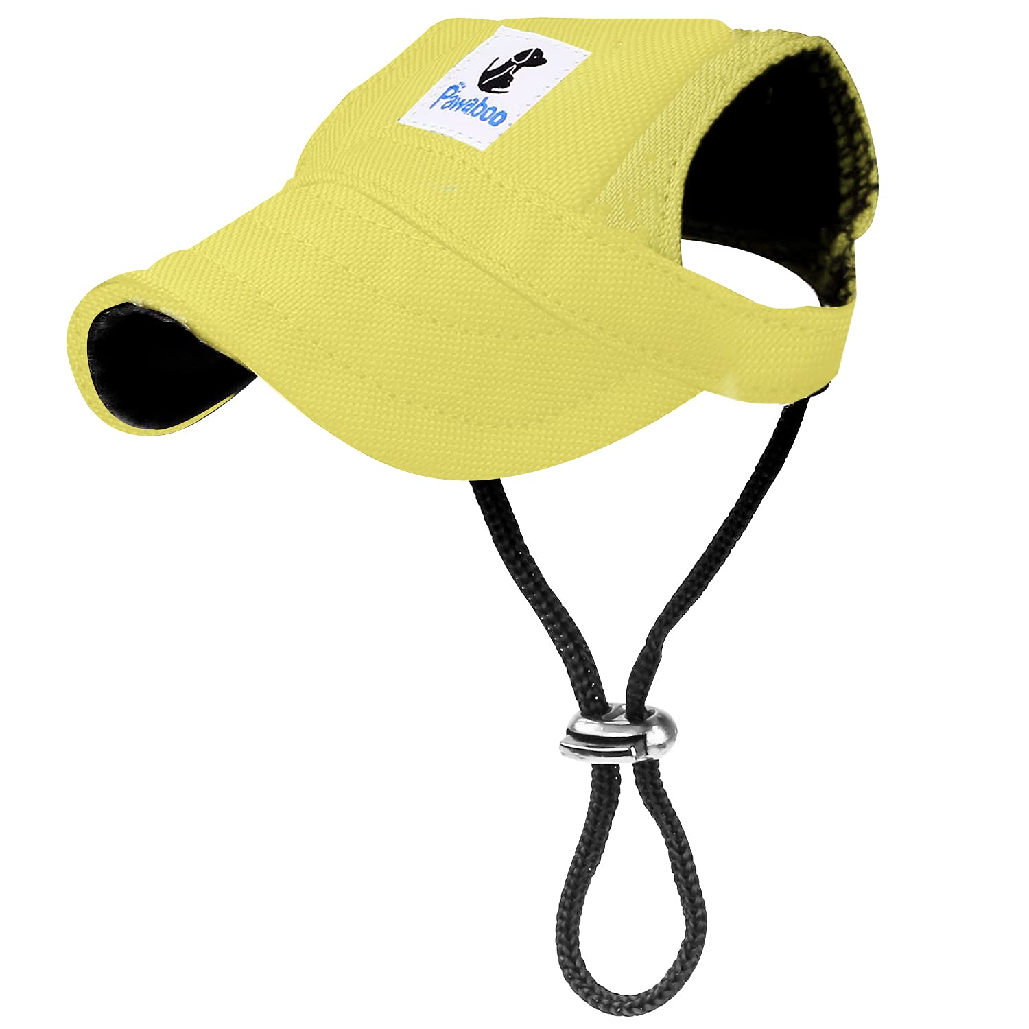 Pawaboo Dog Baseball Cap, Adjustable Dog Outdoor Sport Sun Protection Baseball Hat Cap Visor Sunbonnet Outfit With Ear Holes For Puppy Small Dogs, Medium, Yellow