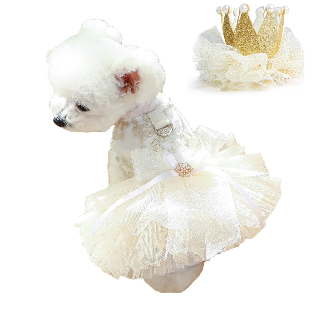 Clopon Dog Dresses For Small Dogs Girl Clothes Female Yorkie Dresses Teacup Puppy Clothes Extra Small Puppy Outfit Xs