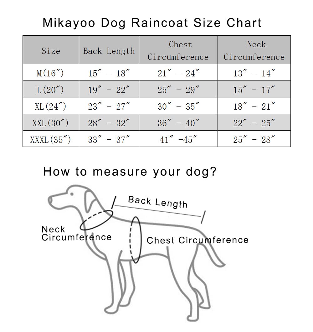 Mikayoo Large Dog Raincoat Adjustable Pet Waterproof Clothes Lightweight Rain Jacket Poncho Hoodies with Strip Reflective(Pink,X