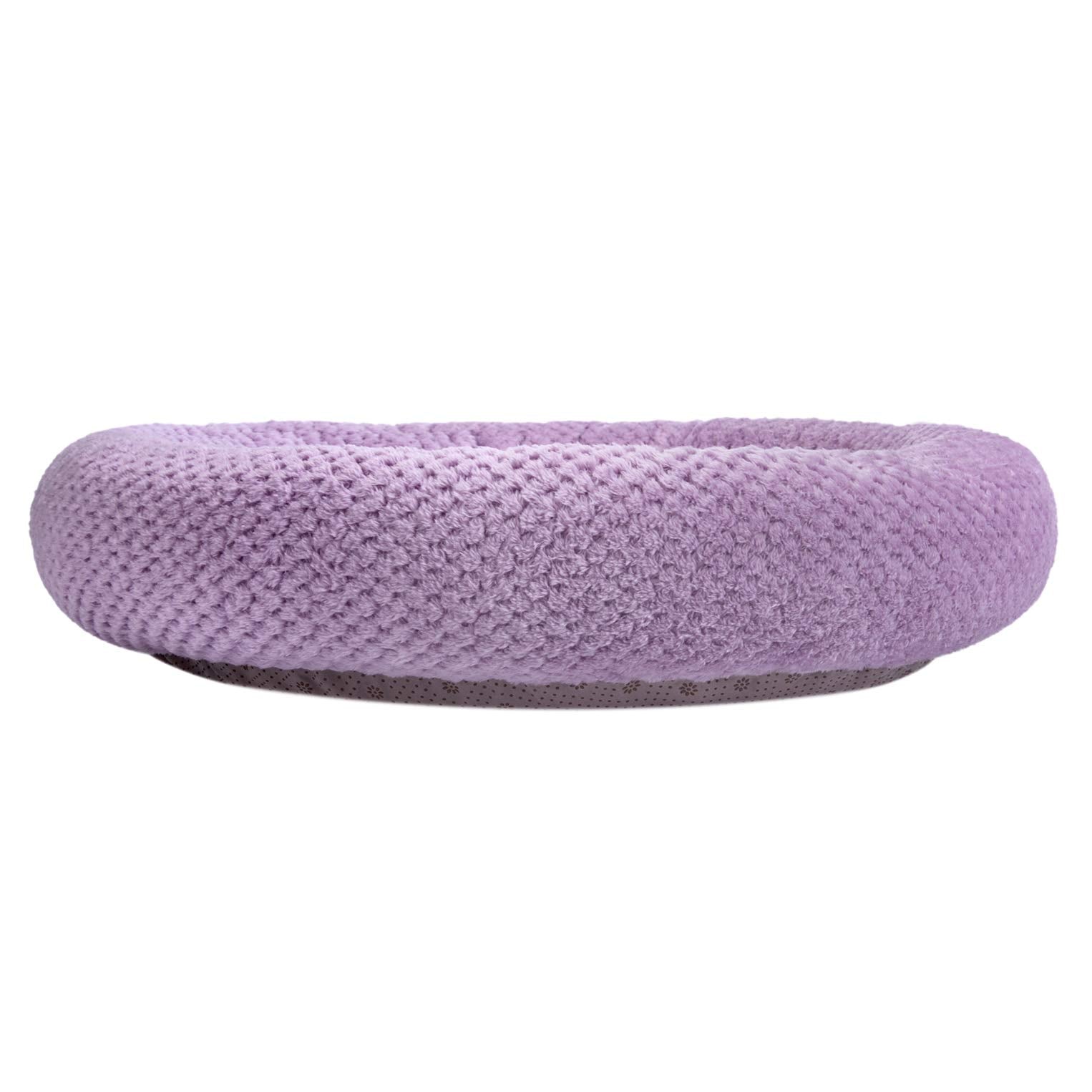 Wonder Miracle Fuzzy Deluxe Pet Beds, Super Plush Dog Or Cat Beds Ideal For Dog Crates, Machine Wash & Dryer Friendly (24' X 24', Lavender)