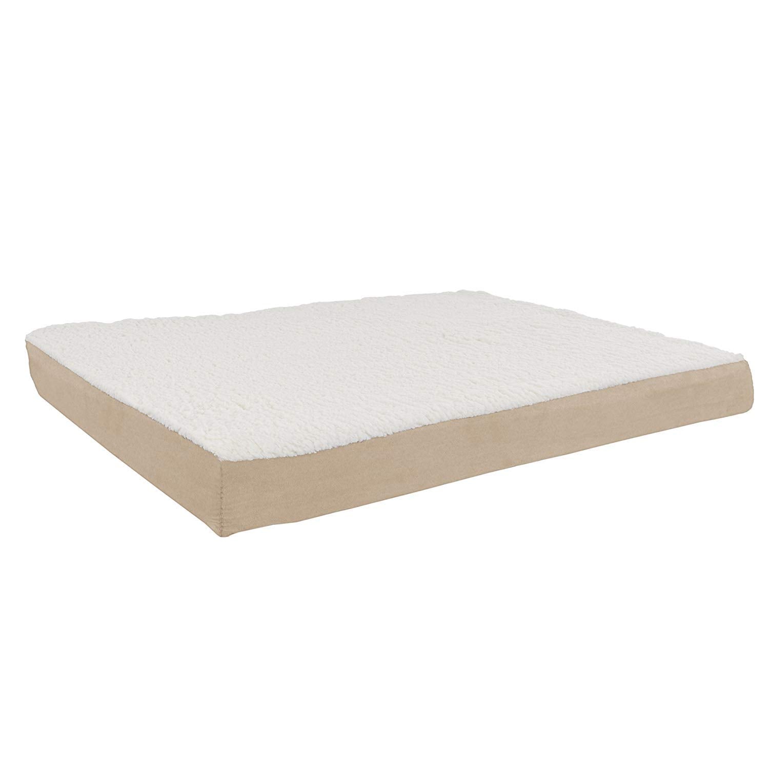 PETMAKER Orthopedic Dog Bed - 2-Layer Memory Foam Dog Bed with Machine Washable Sherpa Top Cover - 36x27 Dog Mattress for Large 