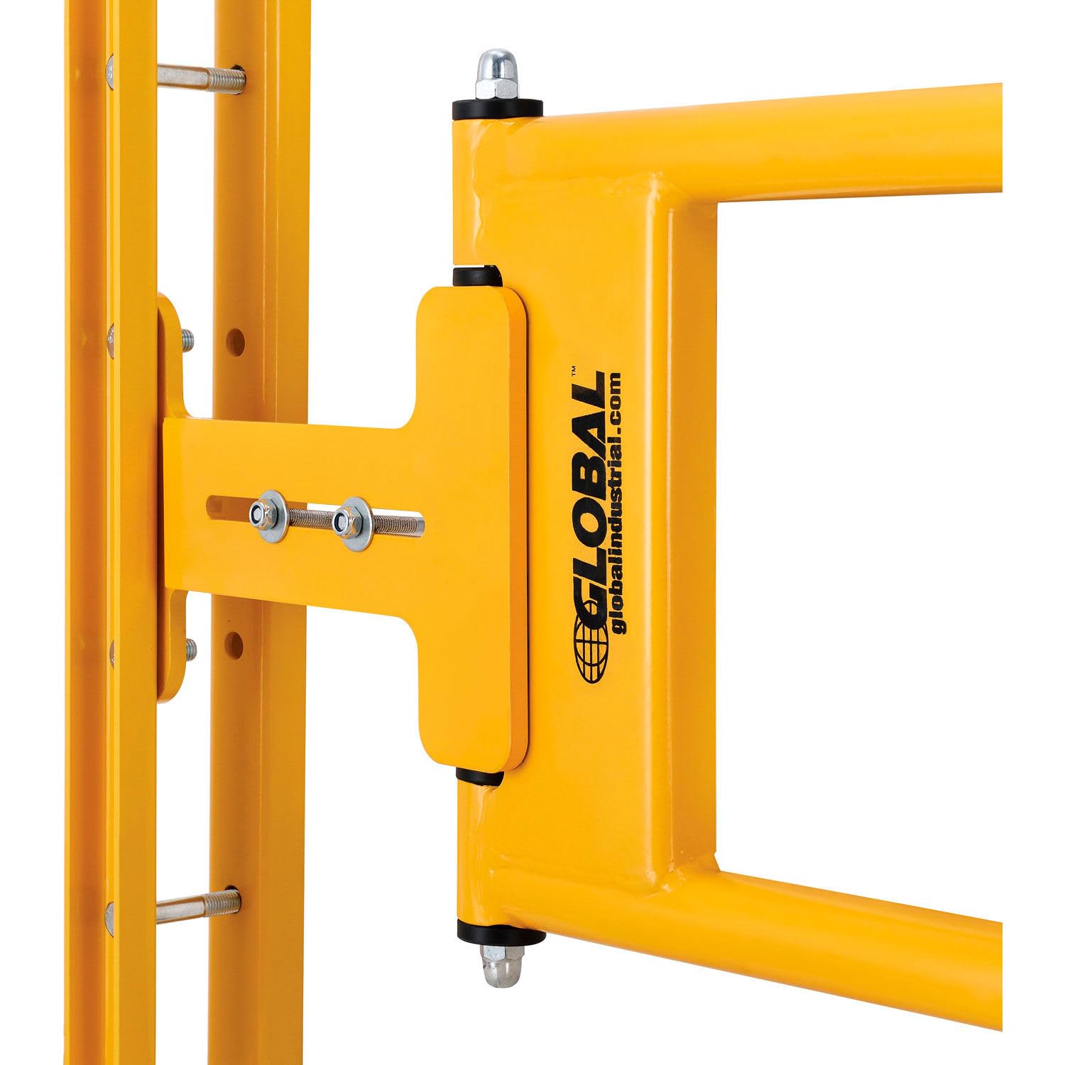 Global Industrial Adjustable Spring-Loaded Safety Swing Gate, 24 to 40 W Opening, Self-Closing Safety Gate, Powder Coated High-V