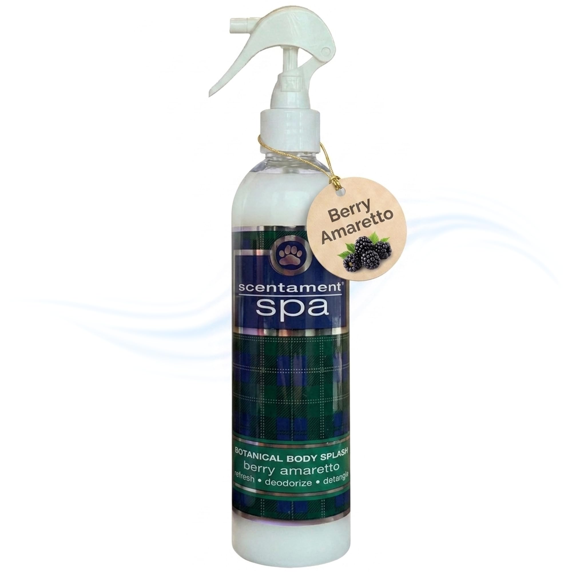 Best Shot Scentament Spa Botanical Body Splash, Detangler Spray, Hypoallergenic Body Spray for Cat and Dog, Berry Amaretto, 8 Oz