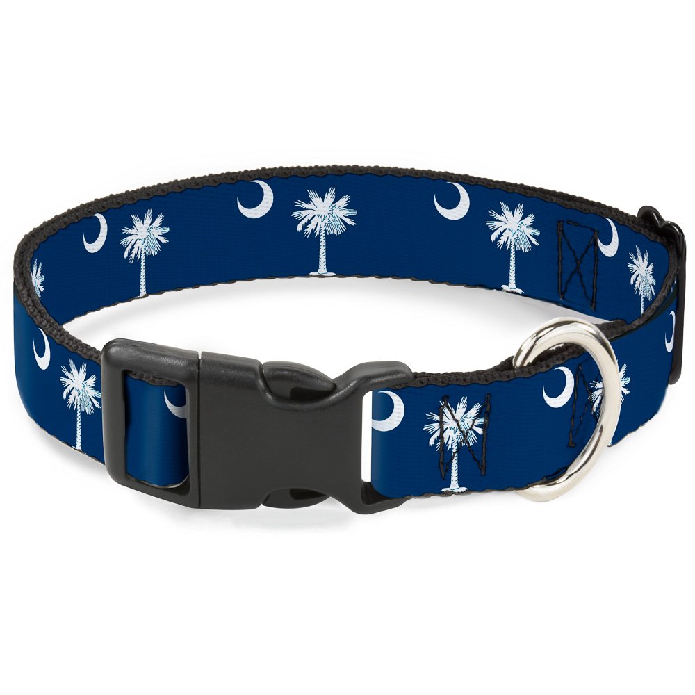 Buckle-Down 15-26' South Carolina Flags Plastic Clip Collar, Large
