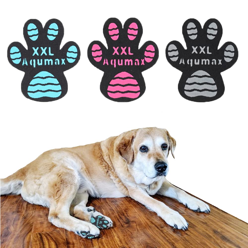 Aqumax Dog Paw Protector Anti Slip Paw Grips Traction Pads,Walk Assistant For Senior Dogs,Brace For Weak Paws Or Legs,Dog Shoes Booties Socks Replacement Multicolor 48 Pads Xxl