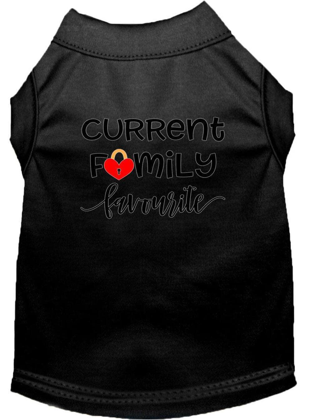 Pet Dog & Cat Shirt Screen Printed, "Current Family Favorite" Purple 2XL (20-25 lbs.)