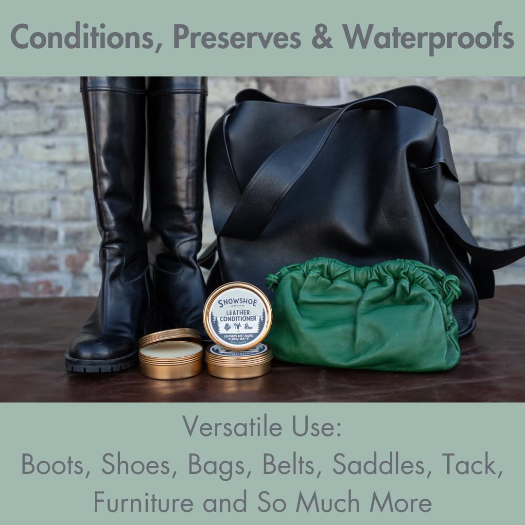 Snowshoe Leather Conditioner Gallon - Protect, Restore & Waterproof for Furniture, Shoes, Saddles - 128 Fl Oz - Made in USA Since 1927