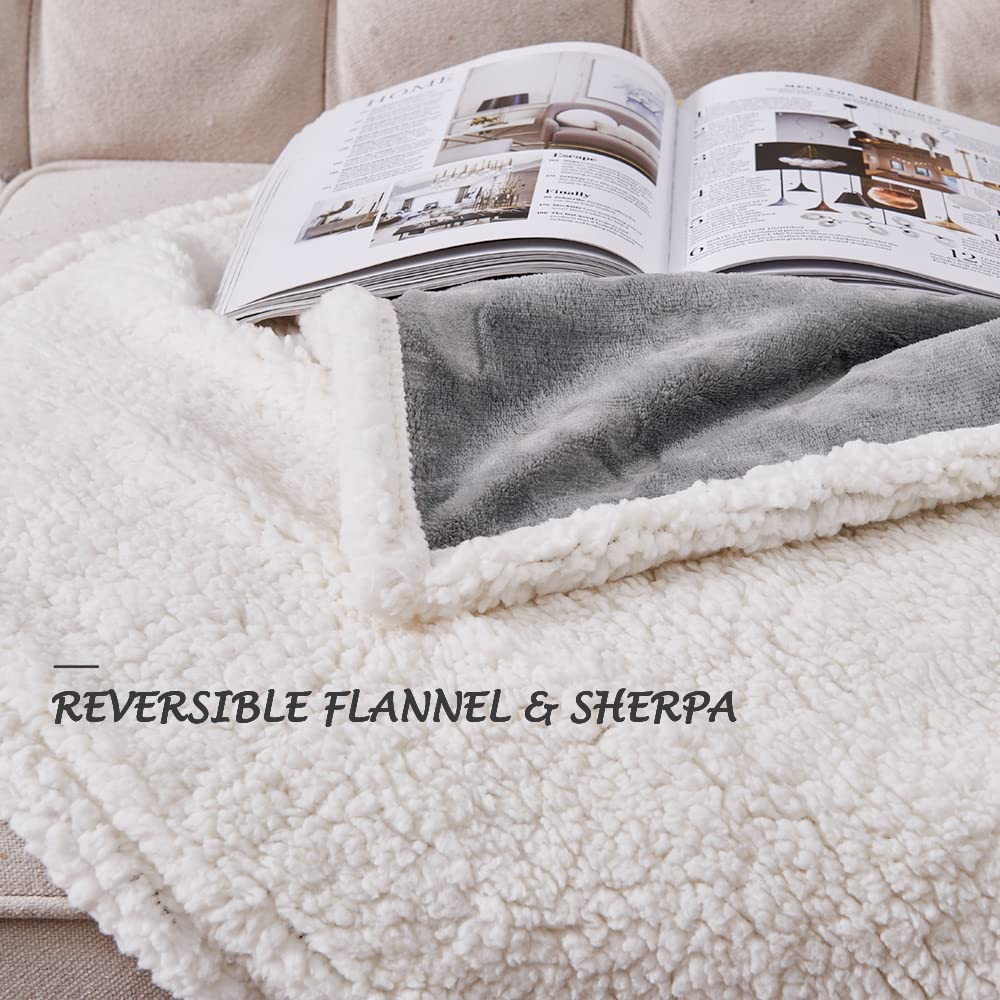 Qeils Dog Blankets For Medium Dogs - Waterproof Cat Blanket Washable - Sherpa Fleece Puppy Blanket, Soft Plush Reversible Throw