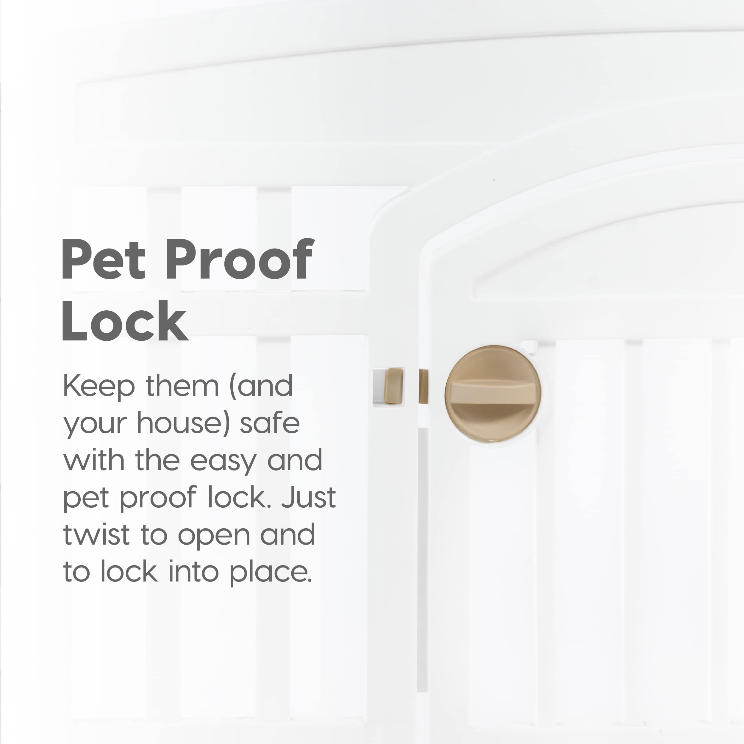 Iris Usa 24' Exercise 4-Panel Pet Playpen With Door, Dog Playpen, Puppy Playpen, For Puppies And Small Dogs, Keep Pets Secure, Easy Assemble, Fold It Down, Easy Storing, Customizable, White