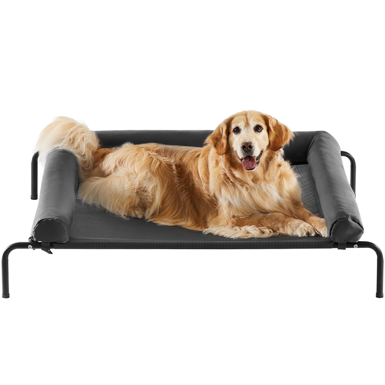 Rrpethome Large Elevated Cooling Dog Bed, Raised Dog Cot Beds For Large Dogs, Elevated Outdoor Pet Cot, Chew Proof Portable Cool