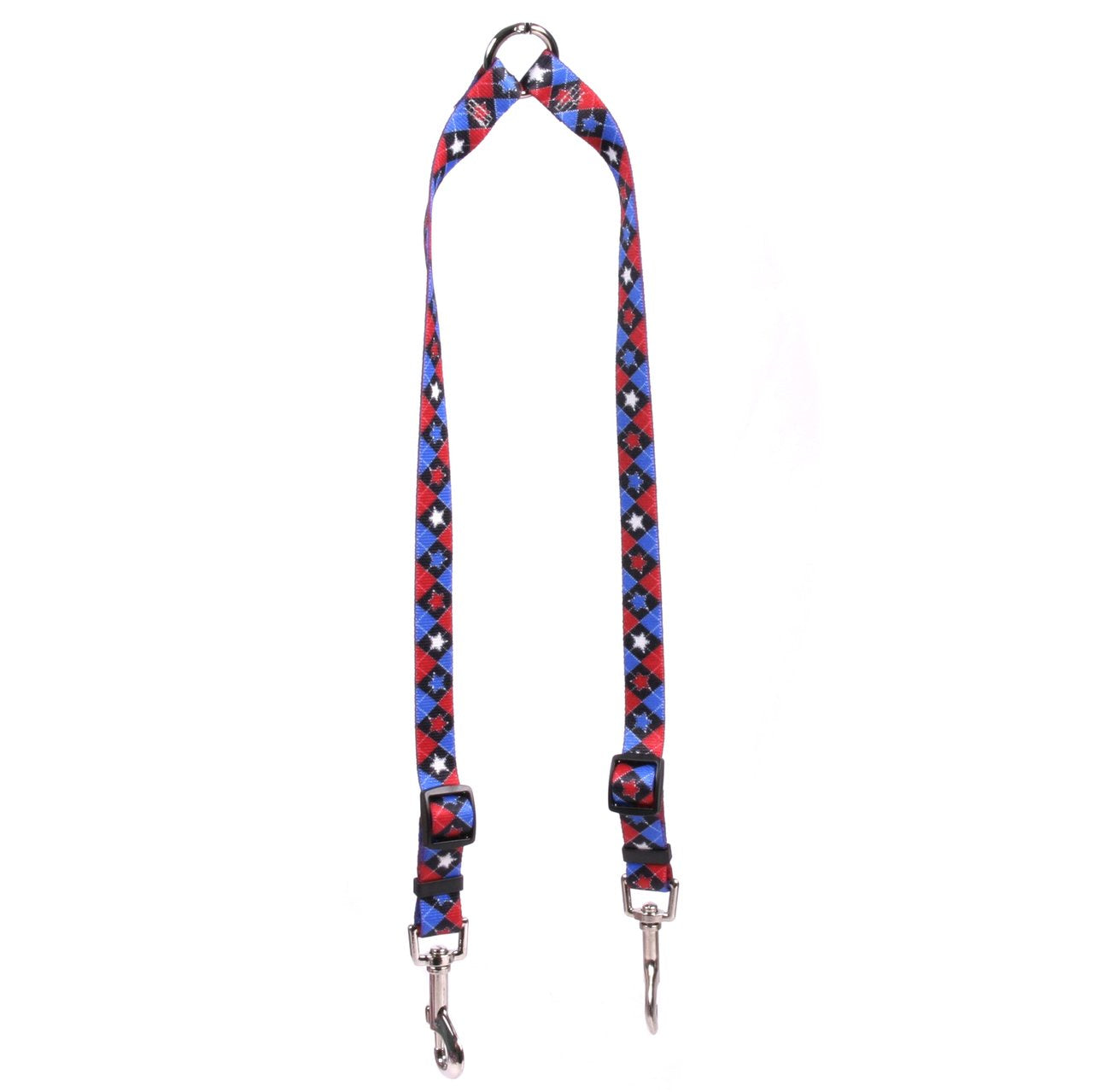 Yellow Dog Design American Argyle Coupler Dog Leash 3/8' Wide And 9 To 12' Long, Small