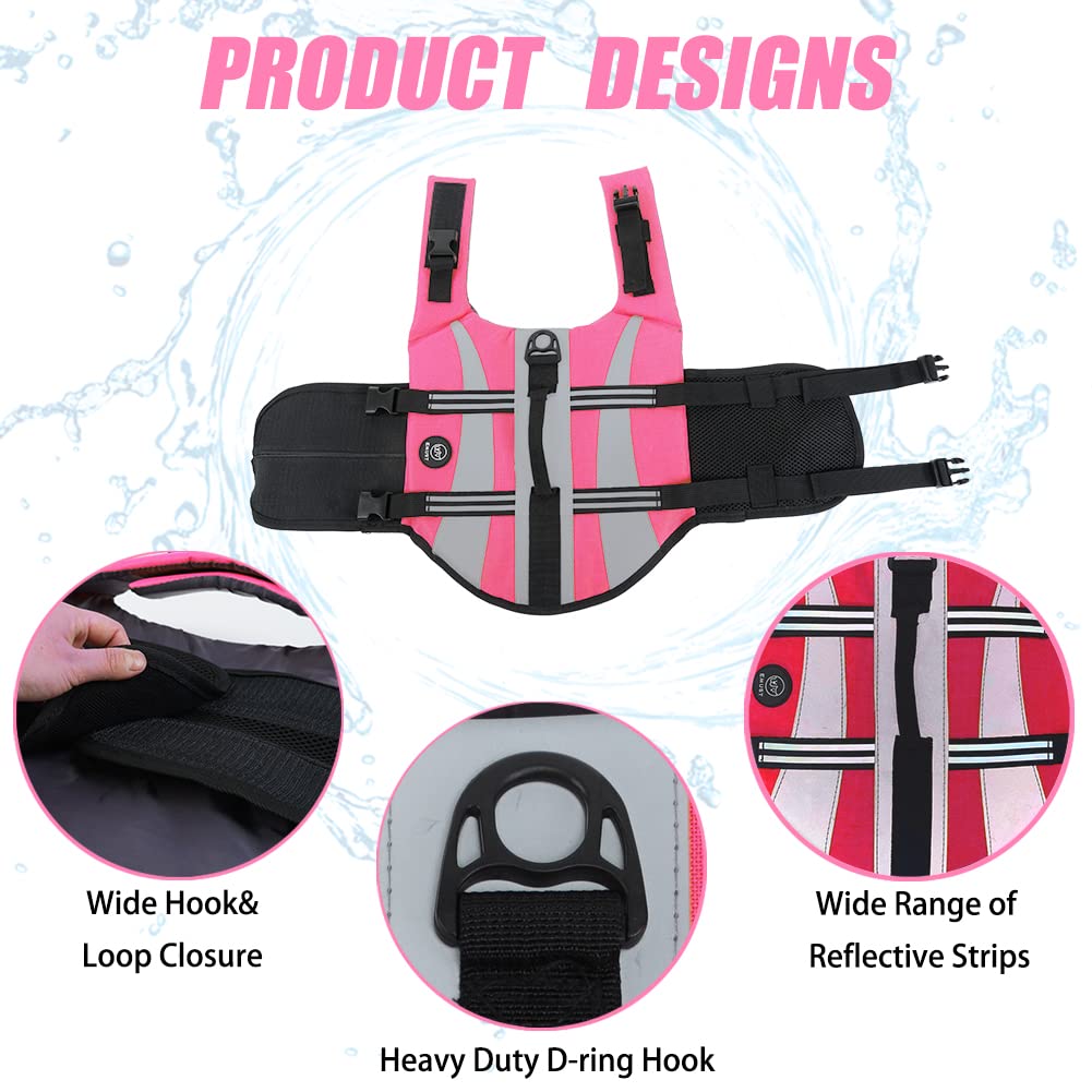 Emust Dog Life Vests, Adjustable Dog Life Jackets For Small Dogs With Enhanced Buoyancy, Small Dog Flotation Vest With Durable R