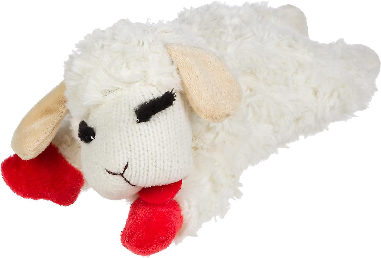 Multipet CLASSIC MEDIA 6-Inch Lamb Chop Dog Toy - Pack of 3, Cotton Blend, Fun Plush Chew Toy for Dogs