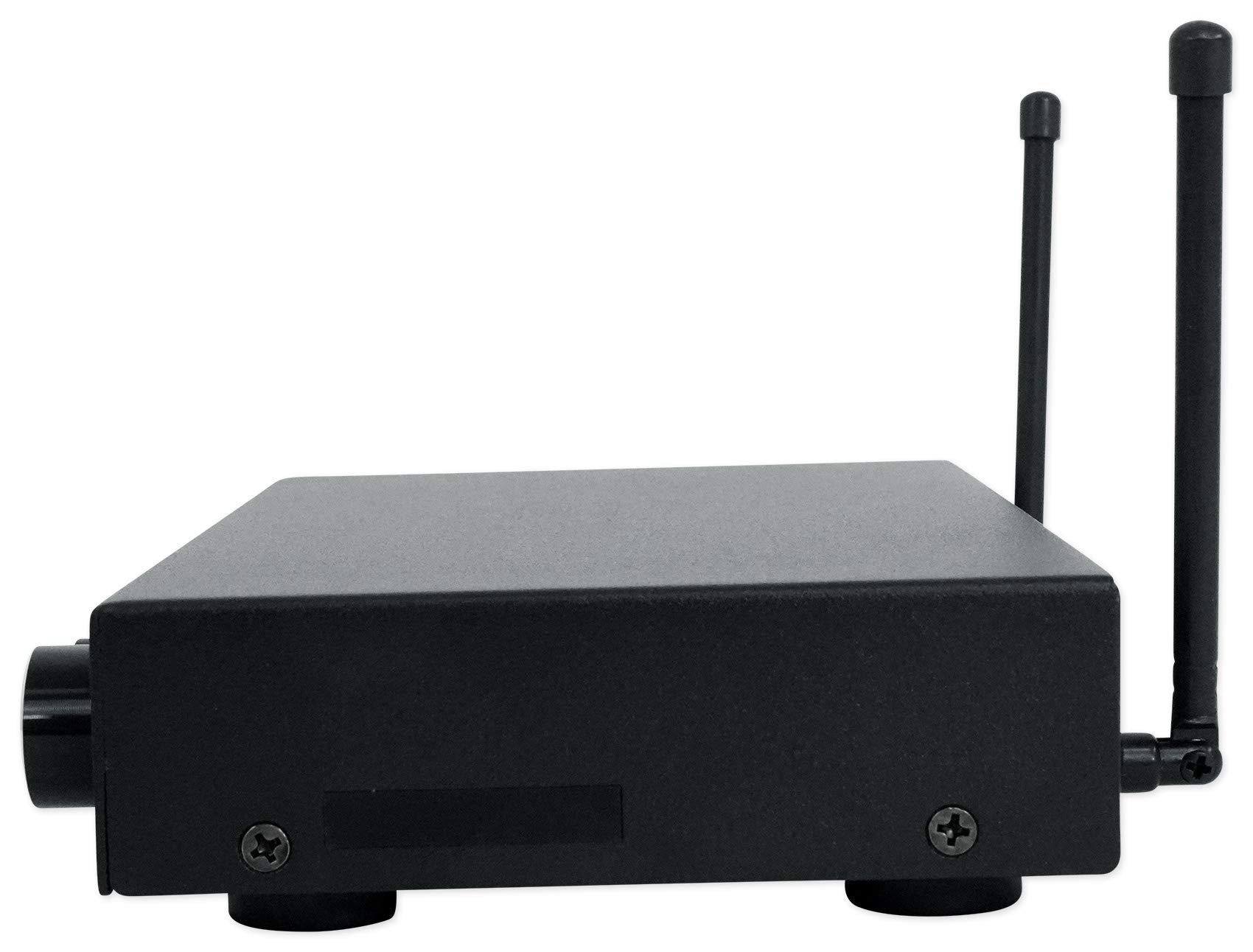 Rockville RKI65BT Dual UHF Wireless Microphones with Bluetooth Karaoke Interface, Black