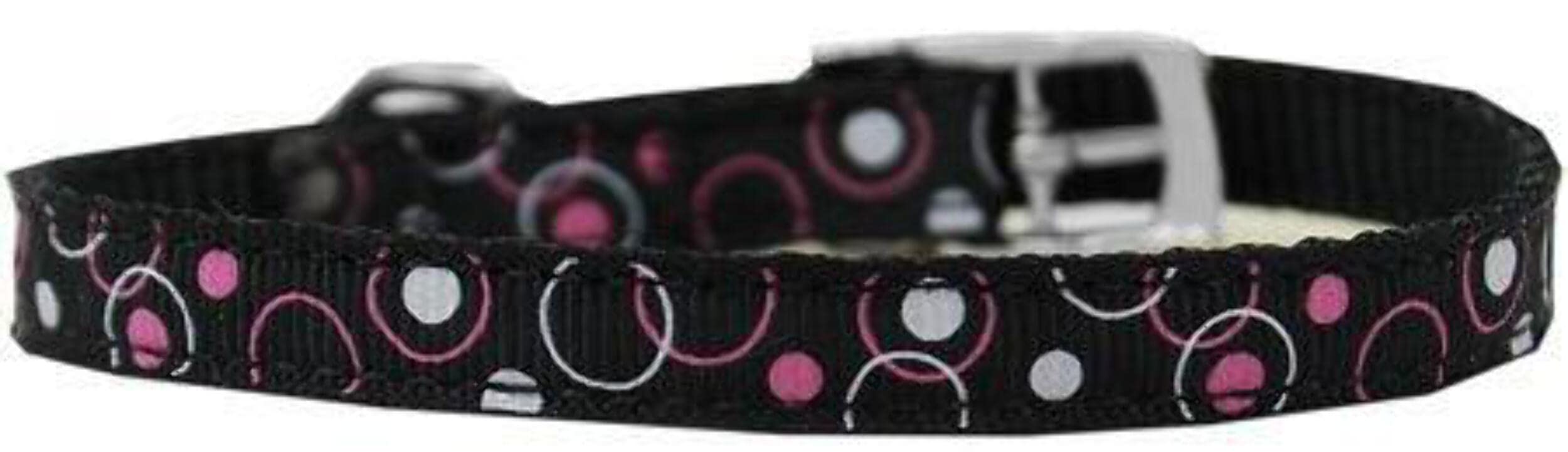 Mirage Pet Products Retro 3/8" Nylon Dog Collar with Classic Buckle, Size 12, Lavender