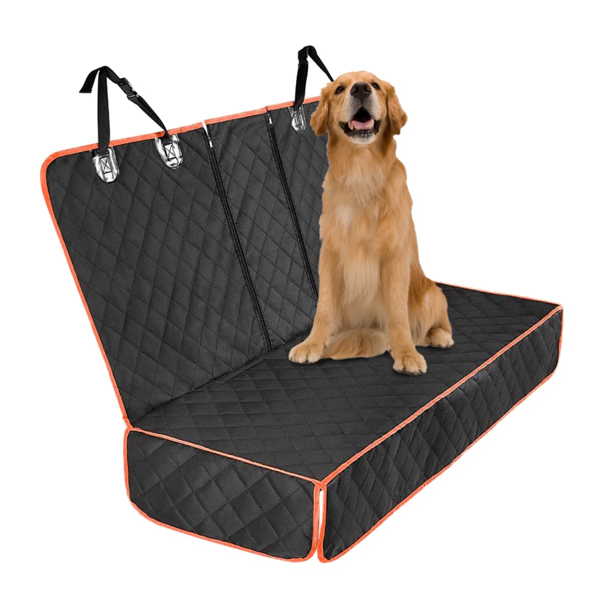 Besulen Dog Car Seat Cover For Back Seat, Waterproof Dog Bench Seat Pad Compatible For Armrest & Seat Belt, Universal Nonslip Du