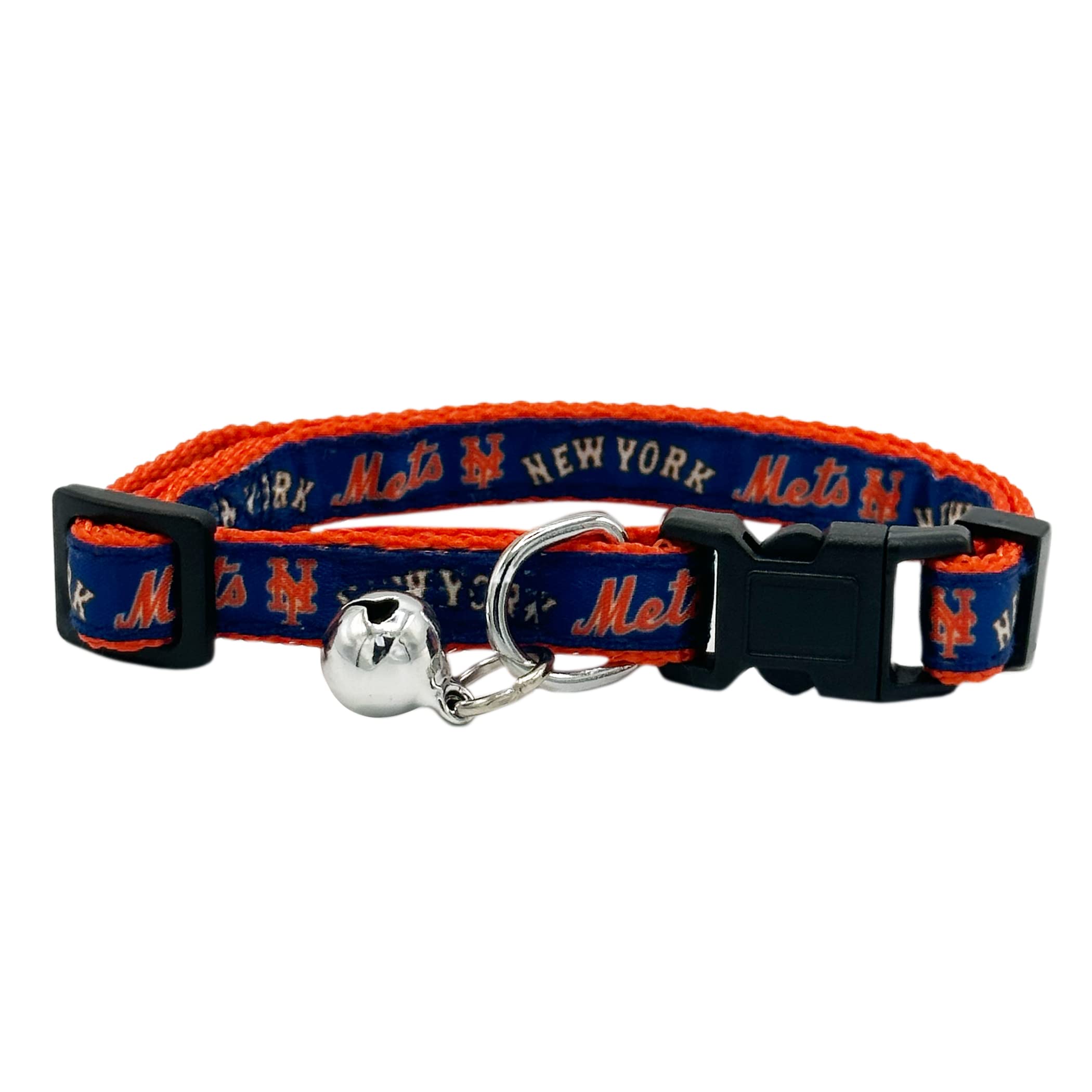 Pets First Mlb Cat Collar New York Mets Satin Cat Collar Baseball Team Collar For Dogs & Cats. A Shiny & Colorful Cat Collar Wit