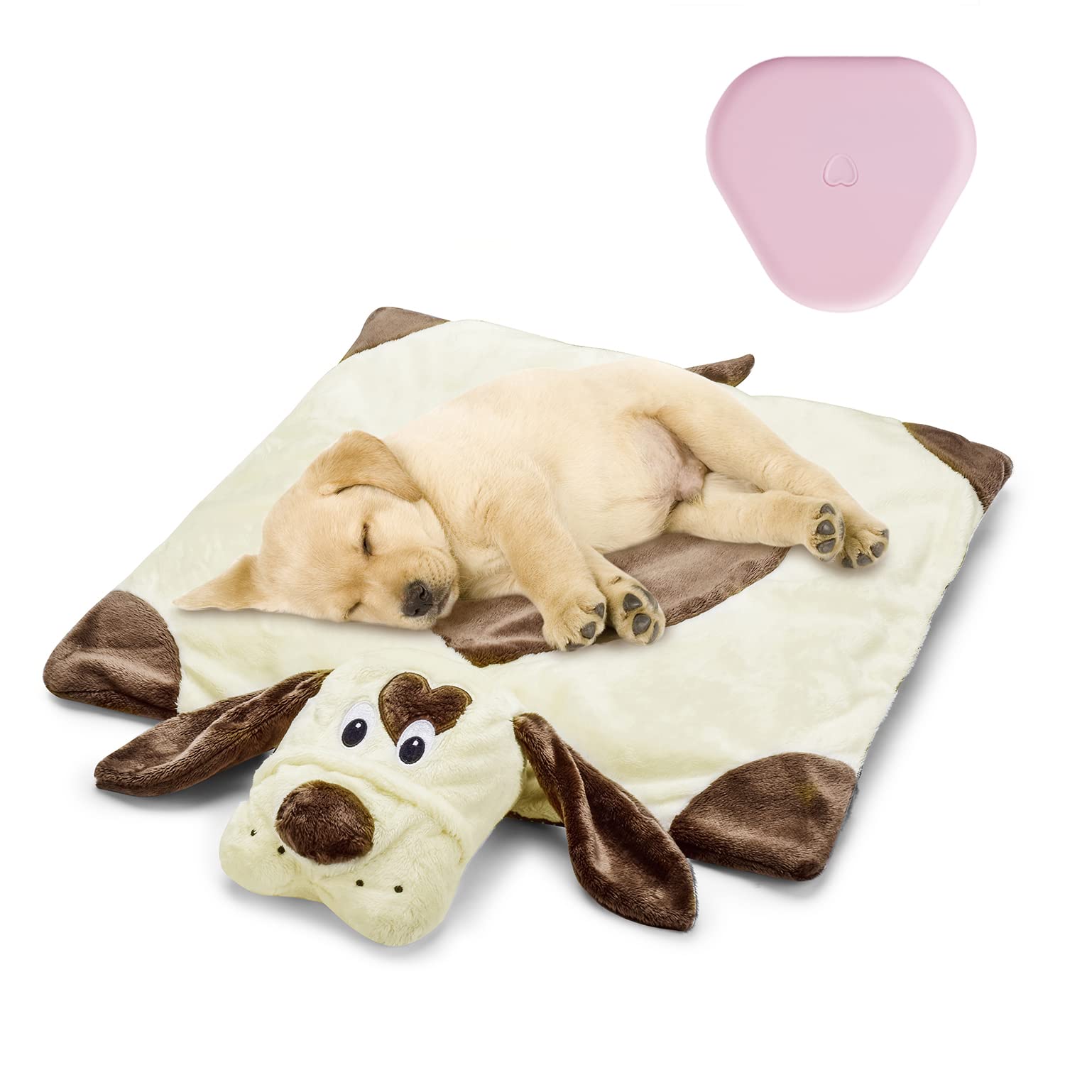 Moropaky Heartbeat Toy for Puppy, Doy Plush Toys for Anxiety Relief Behavioral Training Aid Toy for Dog Calming Sleeping Soother