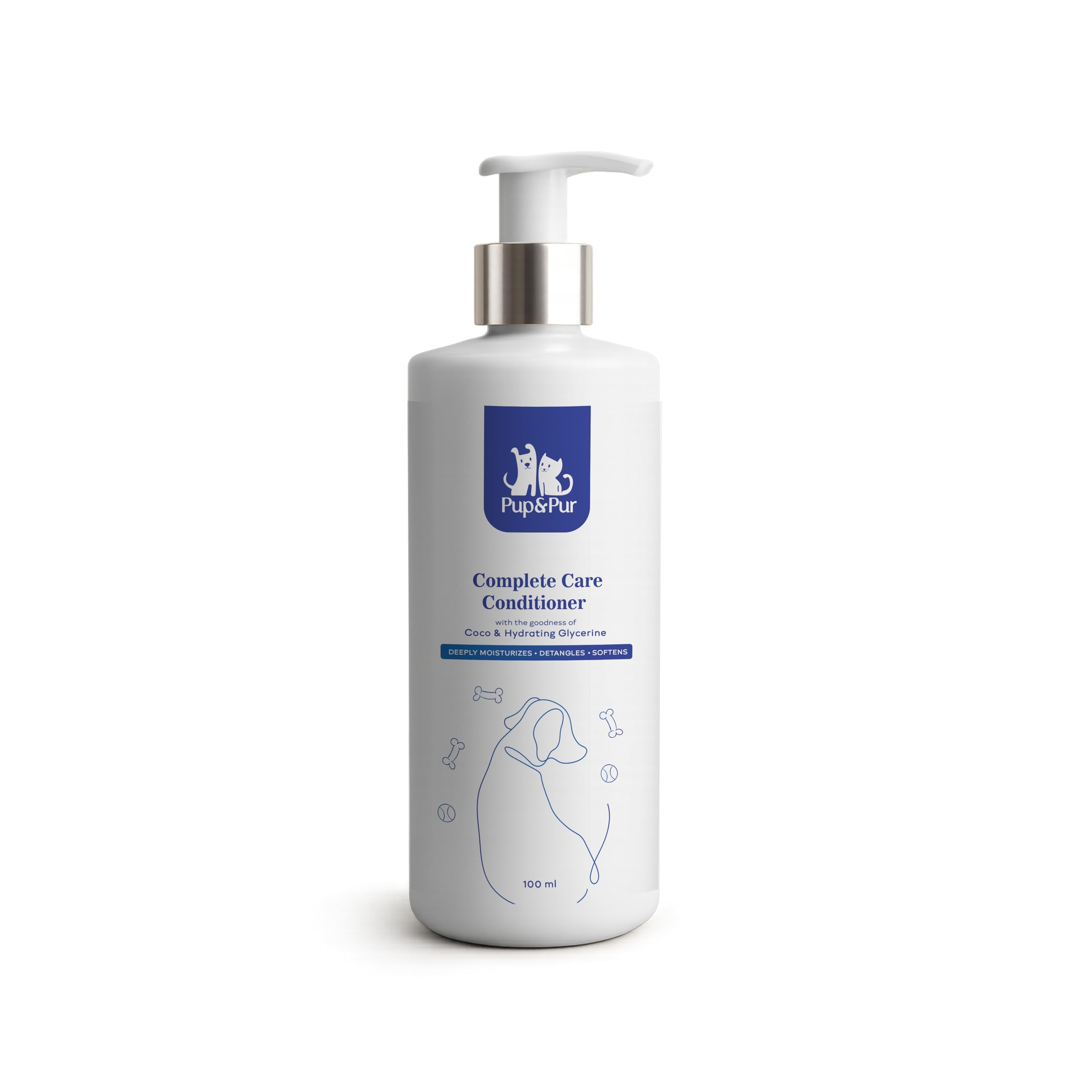 Pup & Pur Complete Care Conditioner For Dogs | Coco & Glycerin | Deep Moisturizing Coat Conditioner | Detangles & Softens For Sh